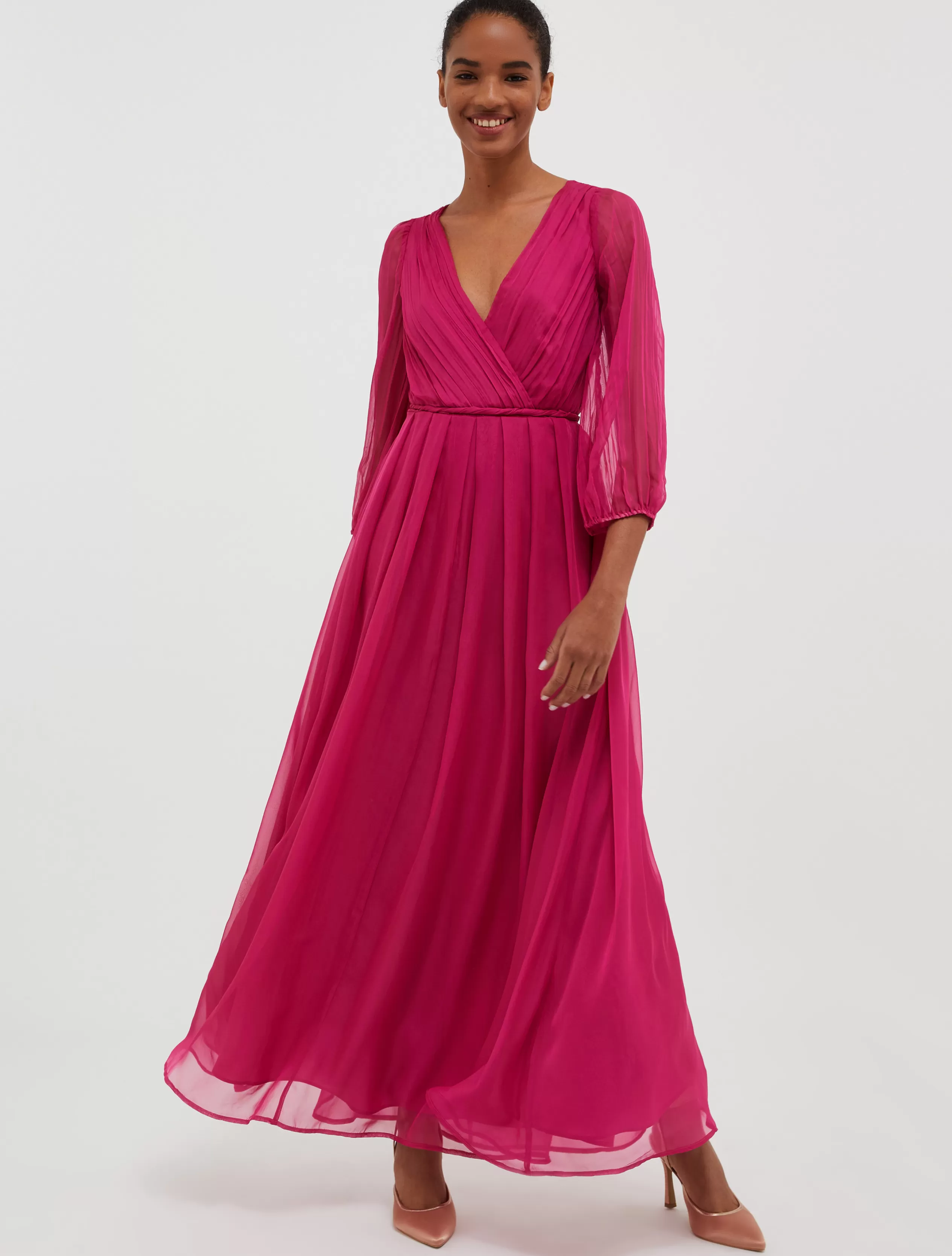 Abiti e Tute<MAX&Co. Abito lungo in chiffon fuxia