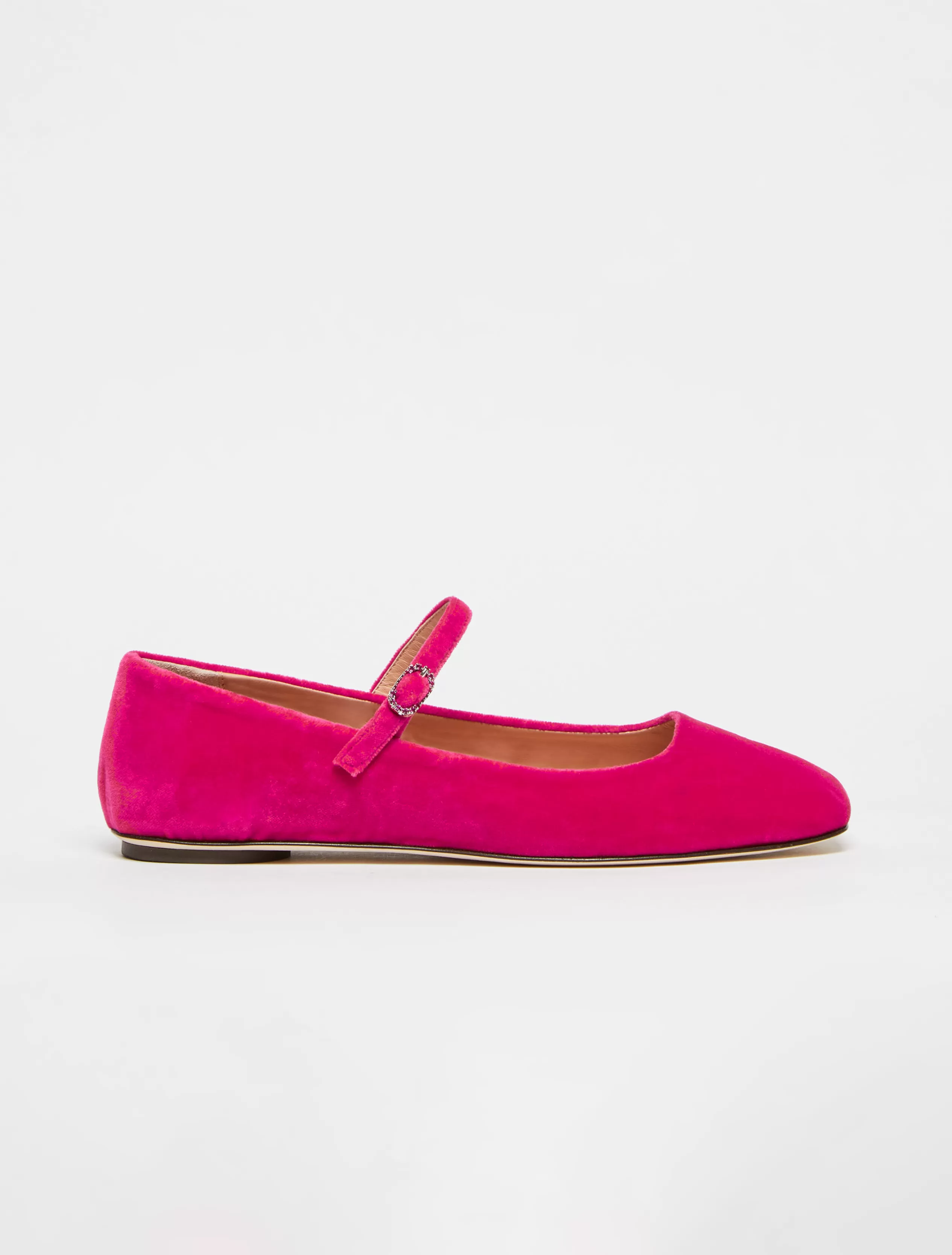 Scarpe<MAX&Co. Ballerine di velluto fuxia