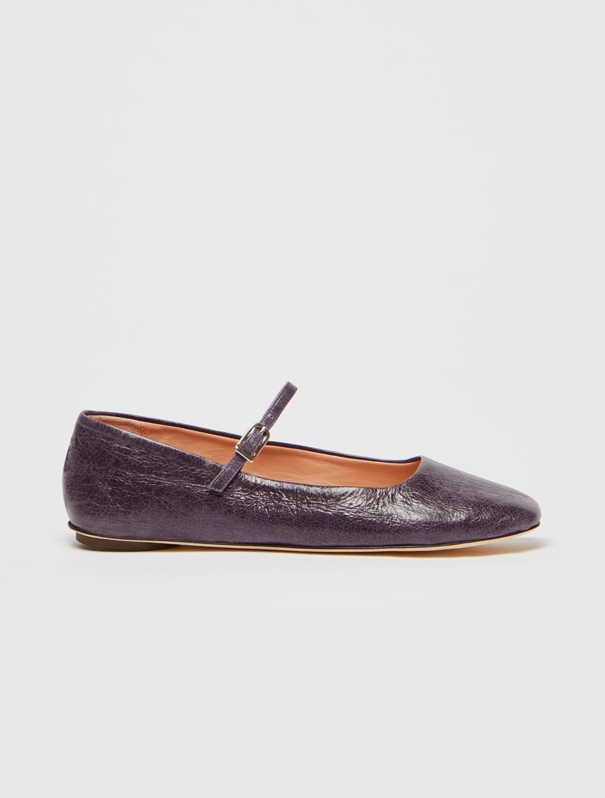 Scarpe<MAX&Co. Ballerine in pelle con cinturino viola