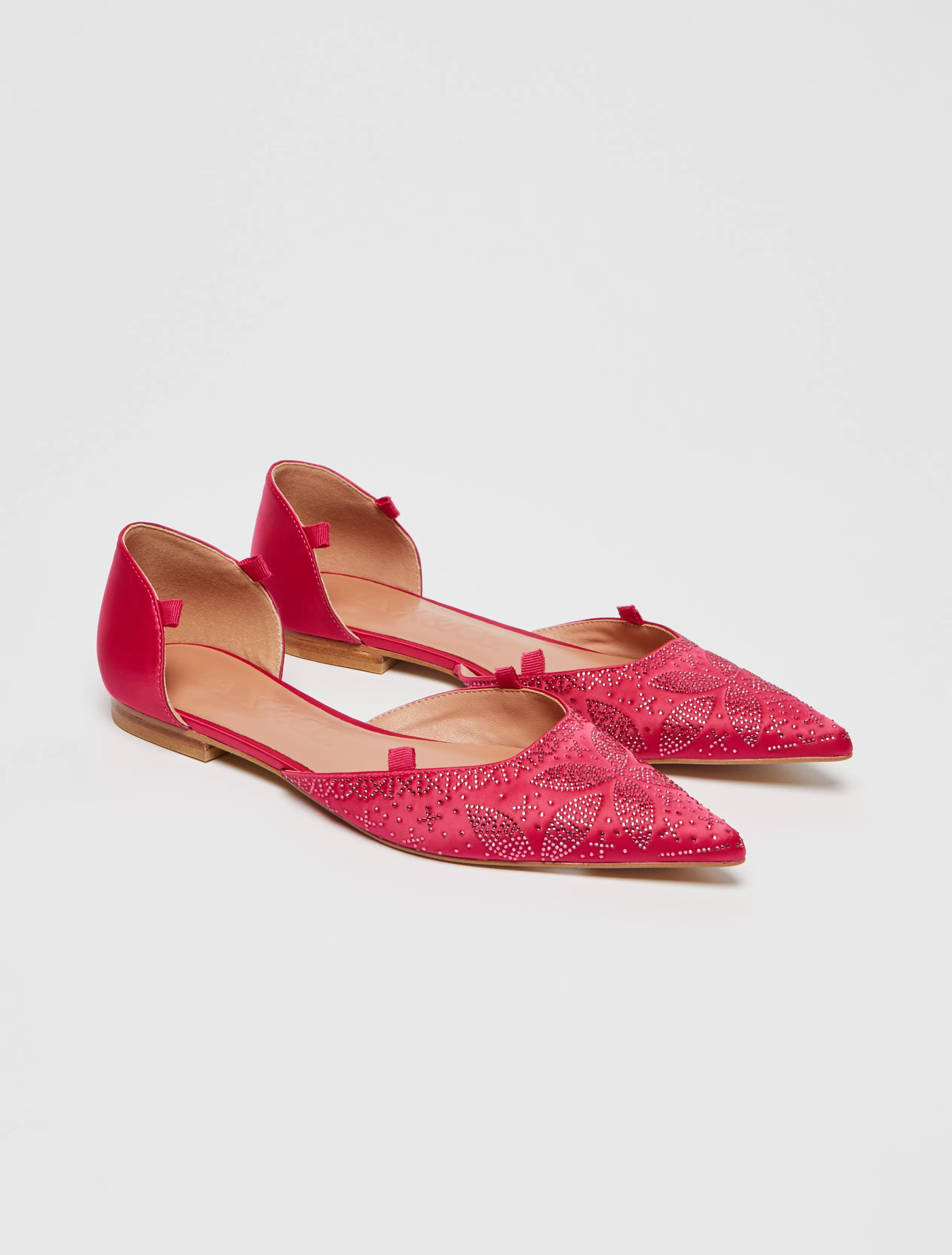 Scarpe<MAX&Co. Ballerine in satin con strass fuxia