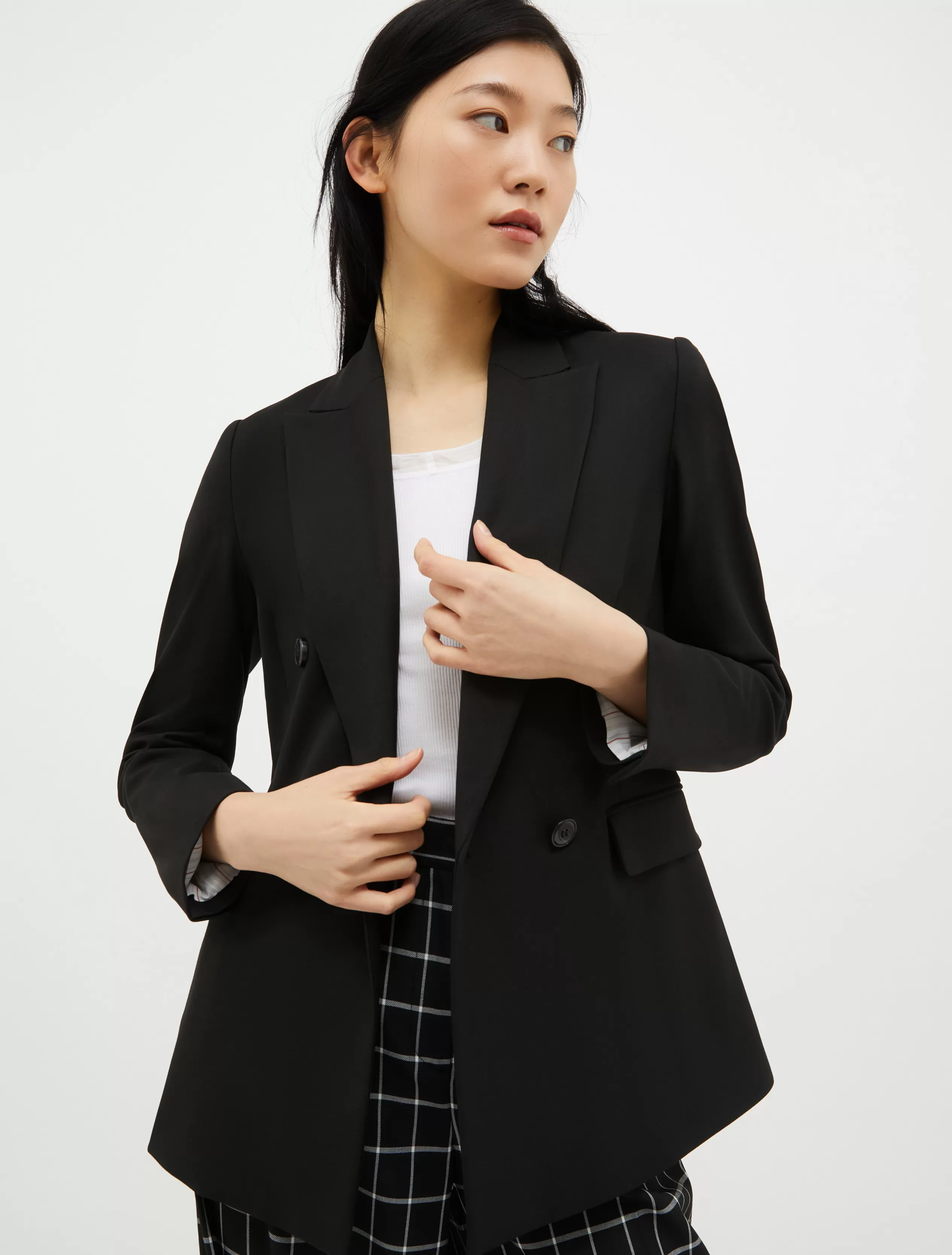 Giacche e Blazer<MAX&Co. Blazer doppiopetto bi-stretch nero