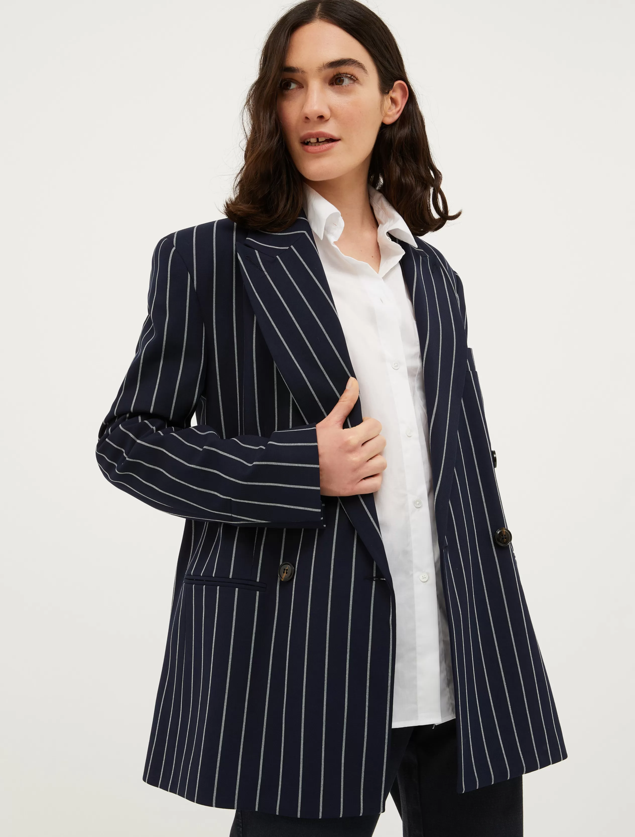 Tailleur | Giacche e Blazer<MAX&Co. Blazer doppiopetto gessato BLU