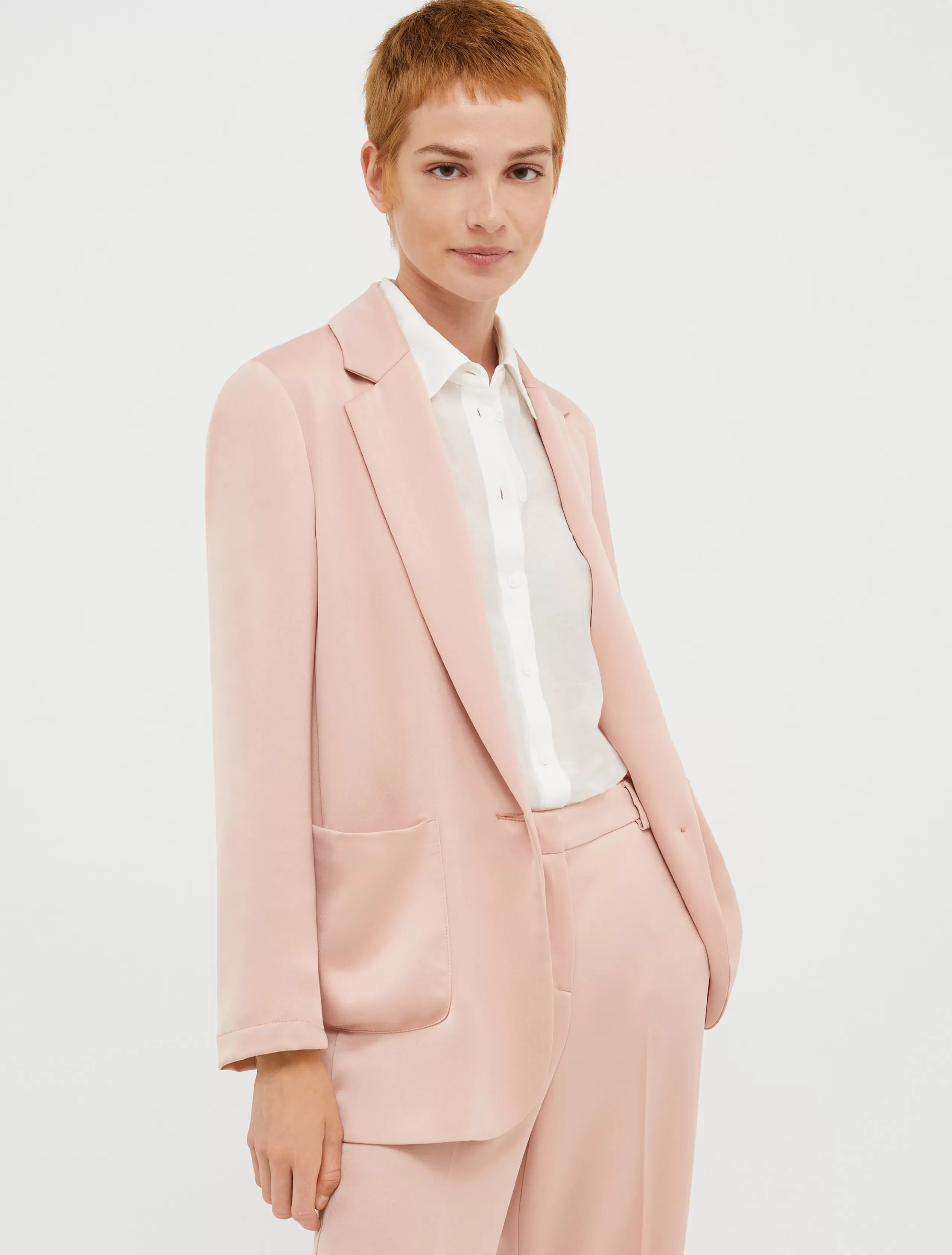 Giacche e Blazer | Tailleur<MAX&Co. Blazer in envers satin ROSA ANTICO