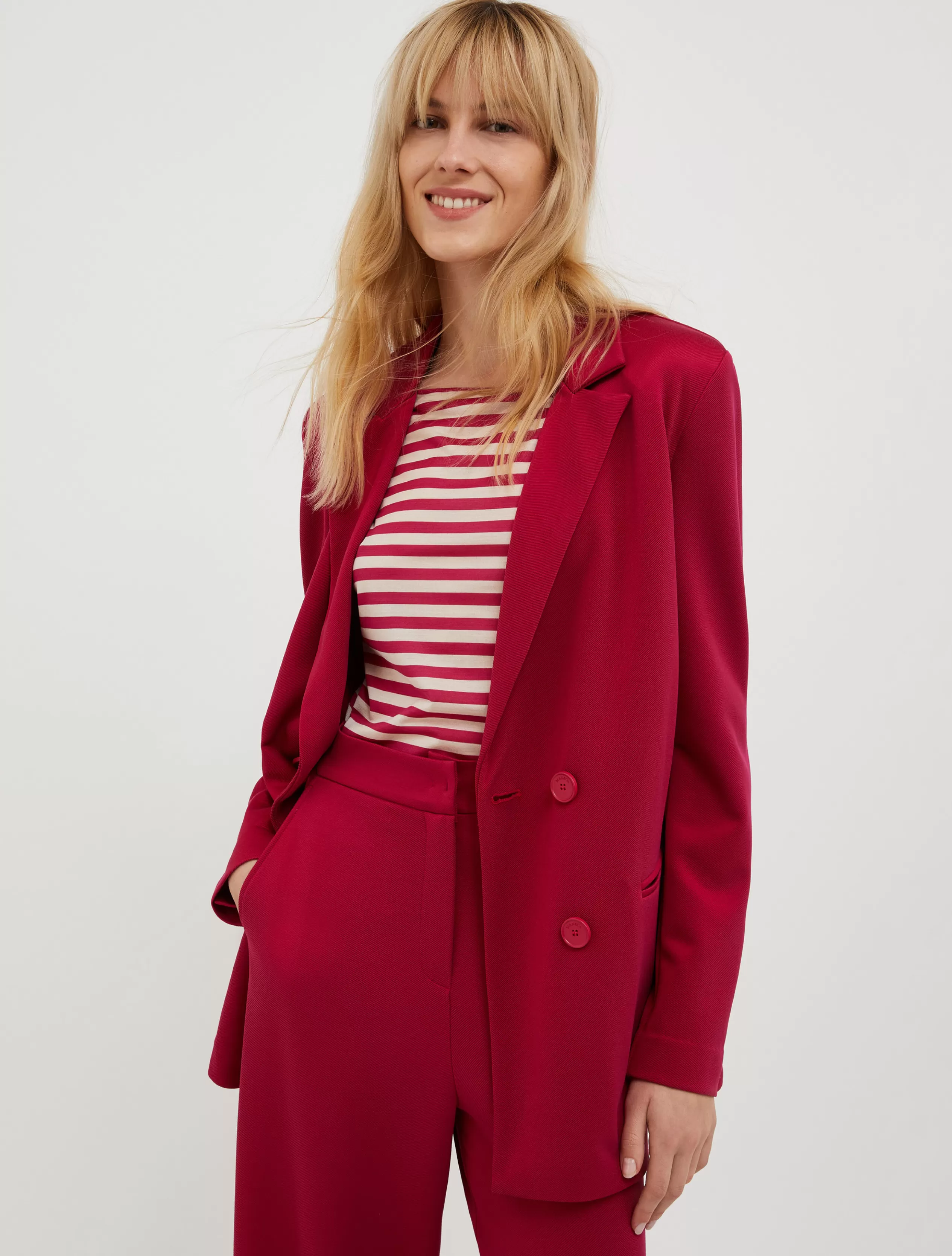 Giacche e Blazer | Tailleur<MAX&Co. Blazer in jersey twill bordeaux