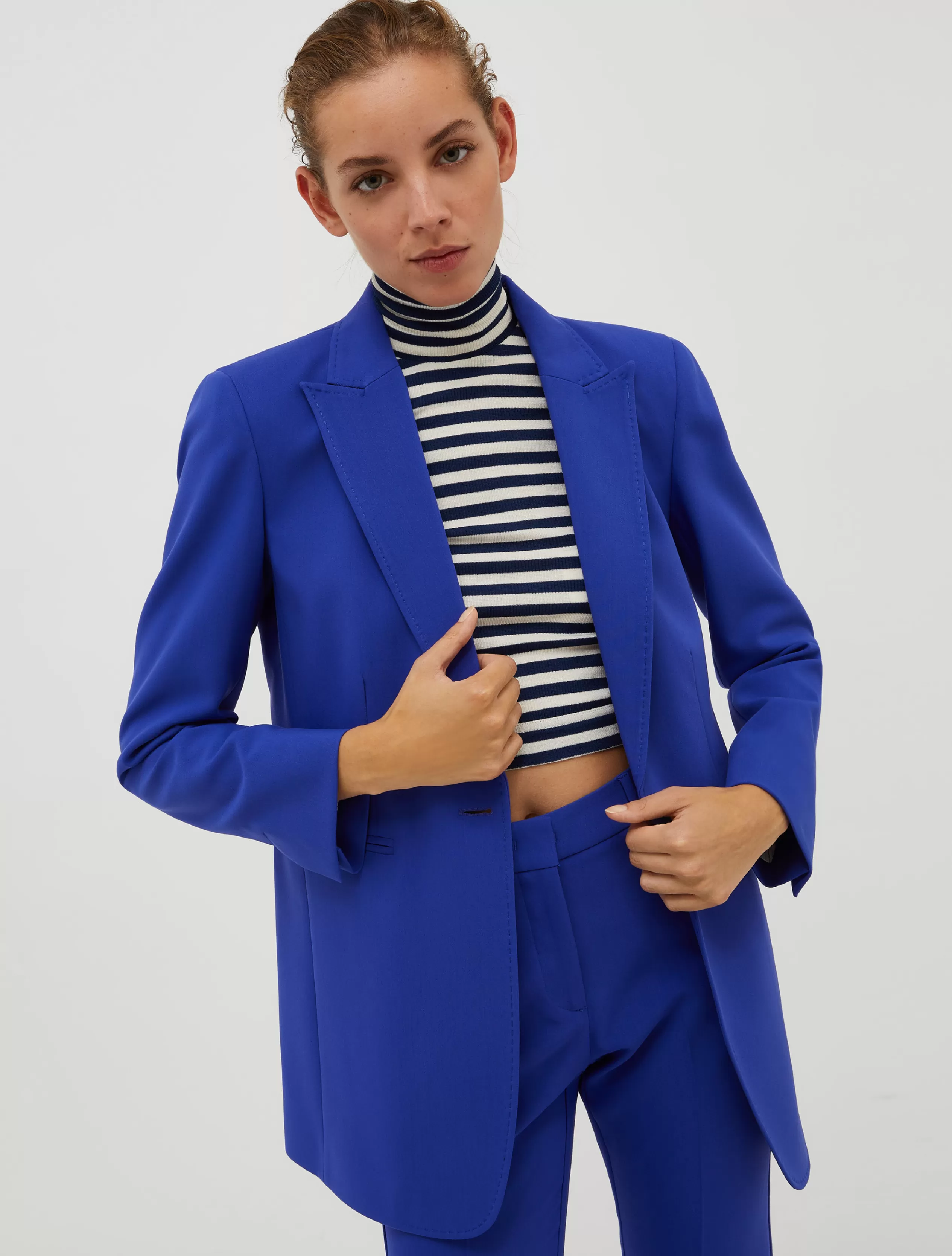 Giacche e Blazer | Tailleur<MAX&Co. Blazer in tela double blu cina