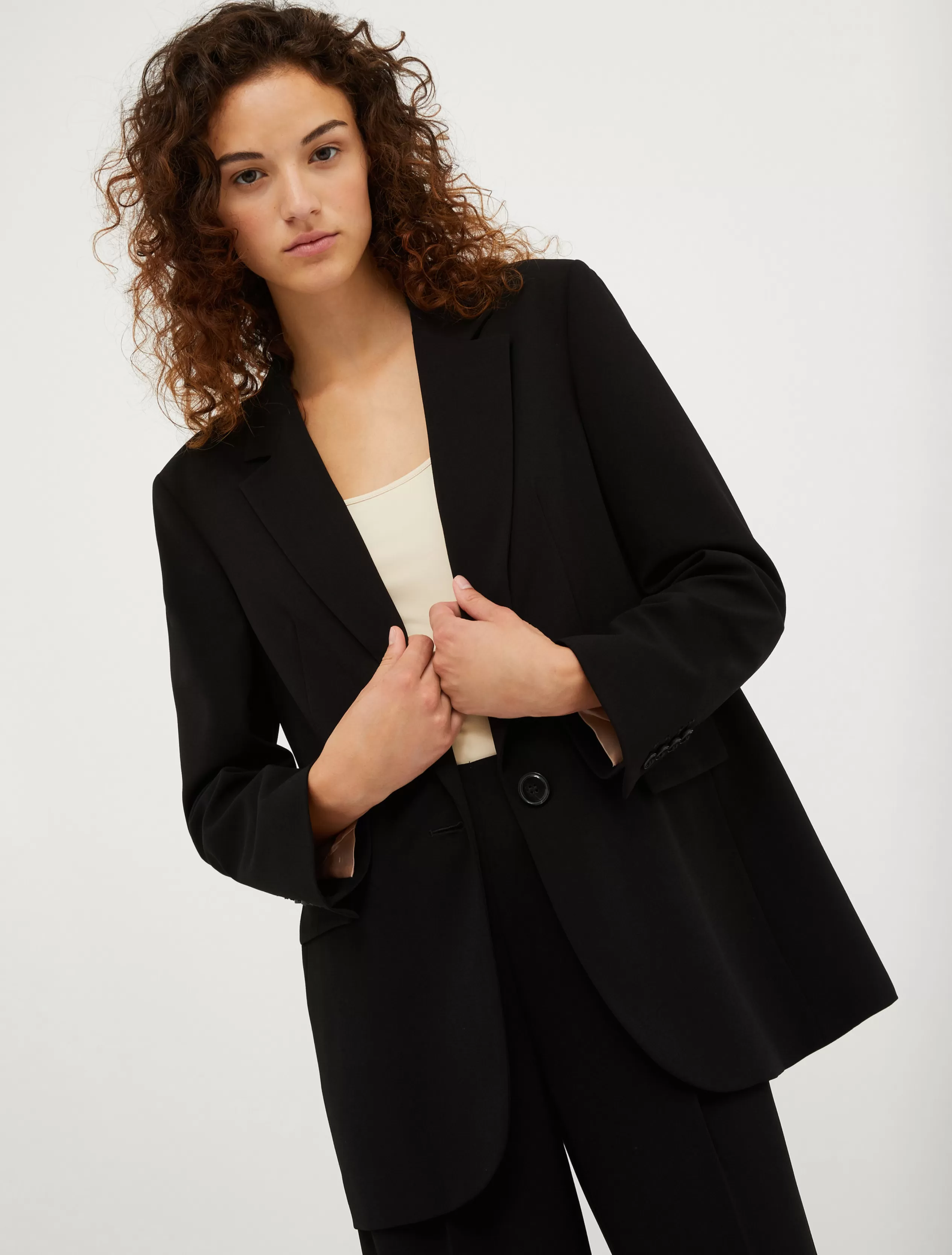 Giacche e Blazer | Tailleur<MAX&Co. Blazer monopetto in crêpe NERO