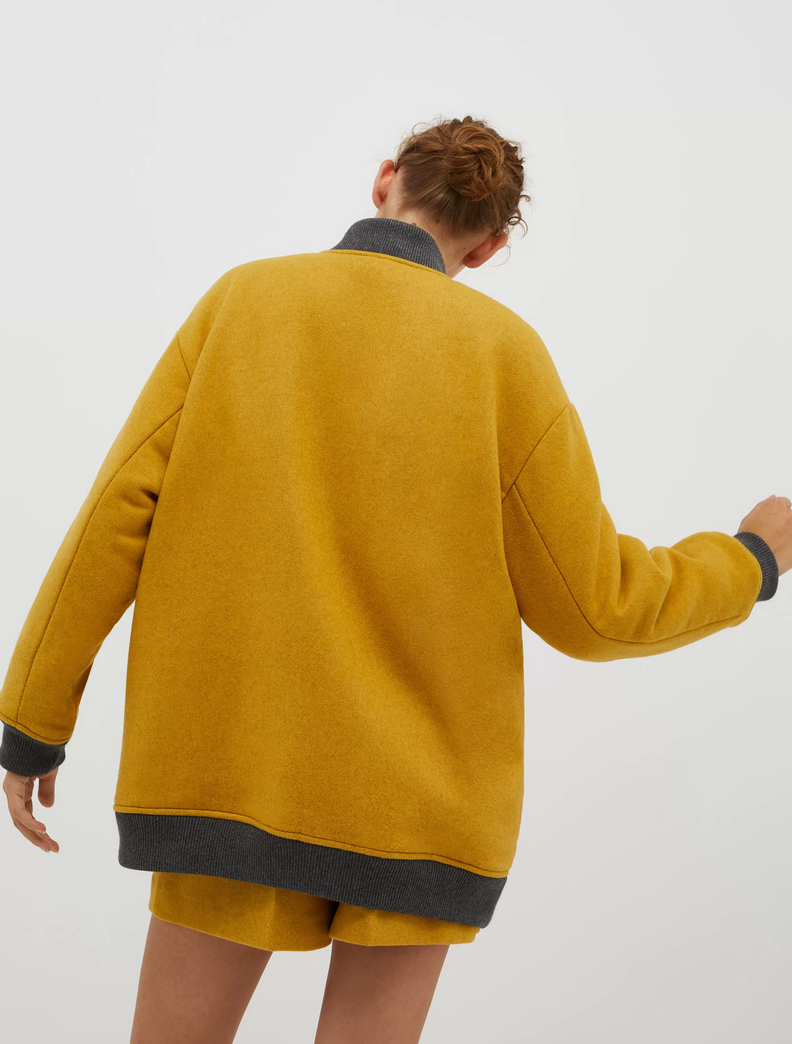 Cappotti e Trench<MAX&Co. Bomber oversize in blend di lana giallo sole
