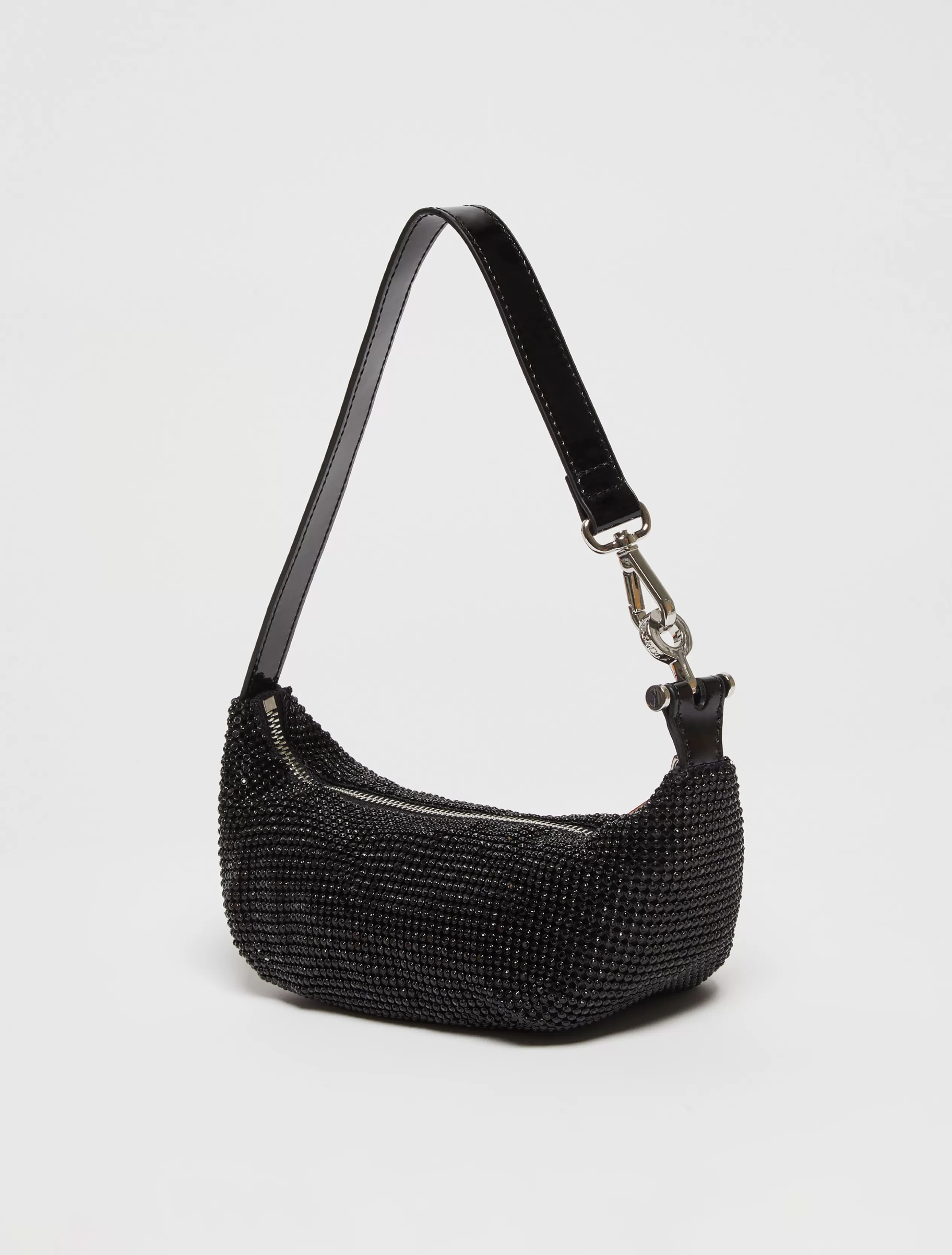 Borse<MAX&Co. Borsa mini Hug in strass NERO