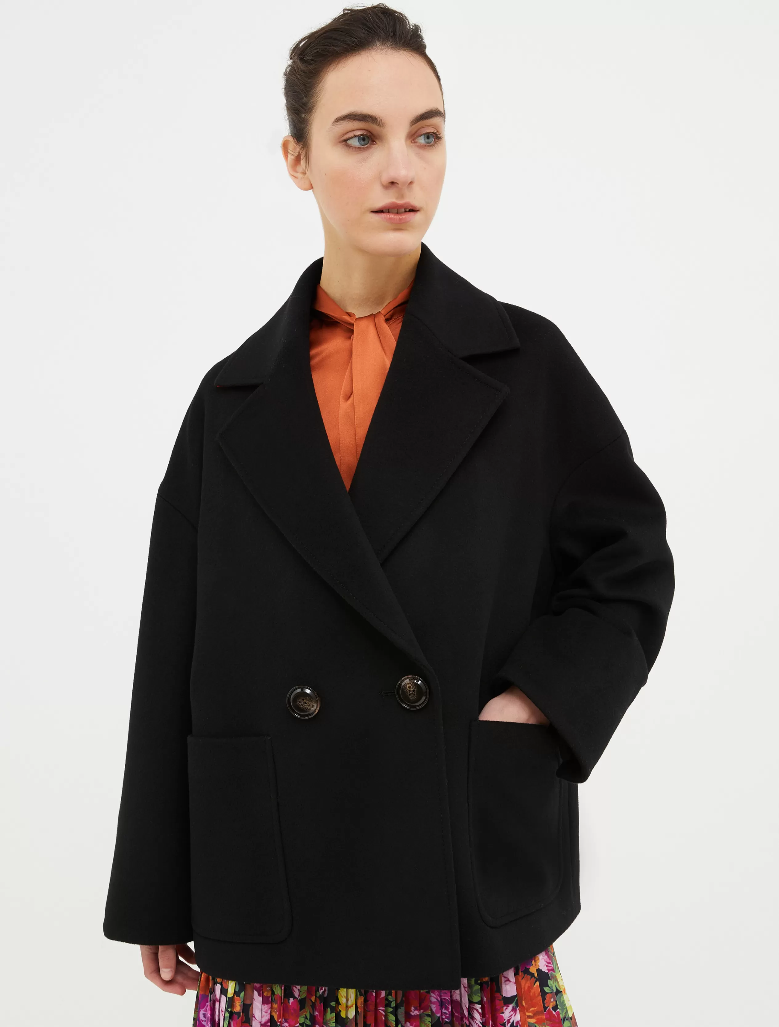 Cappotti e Trench<MAX&Co. Caban oversize in pura lana nero