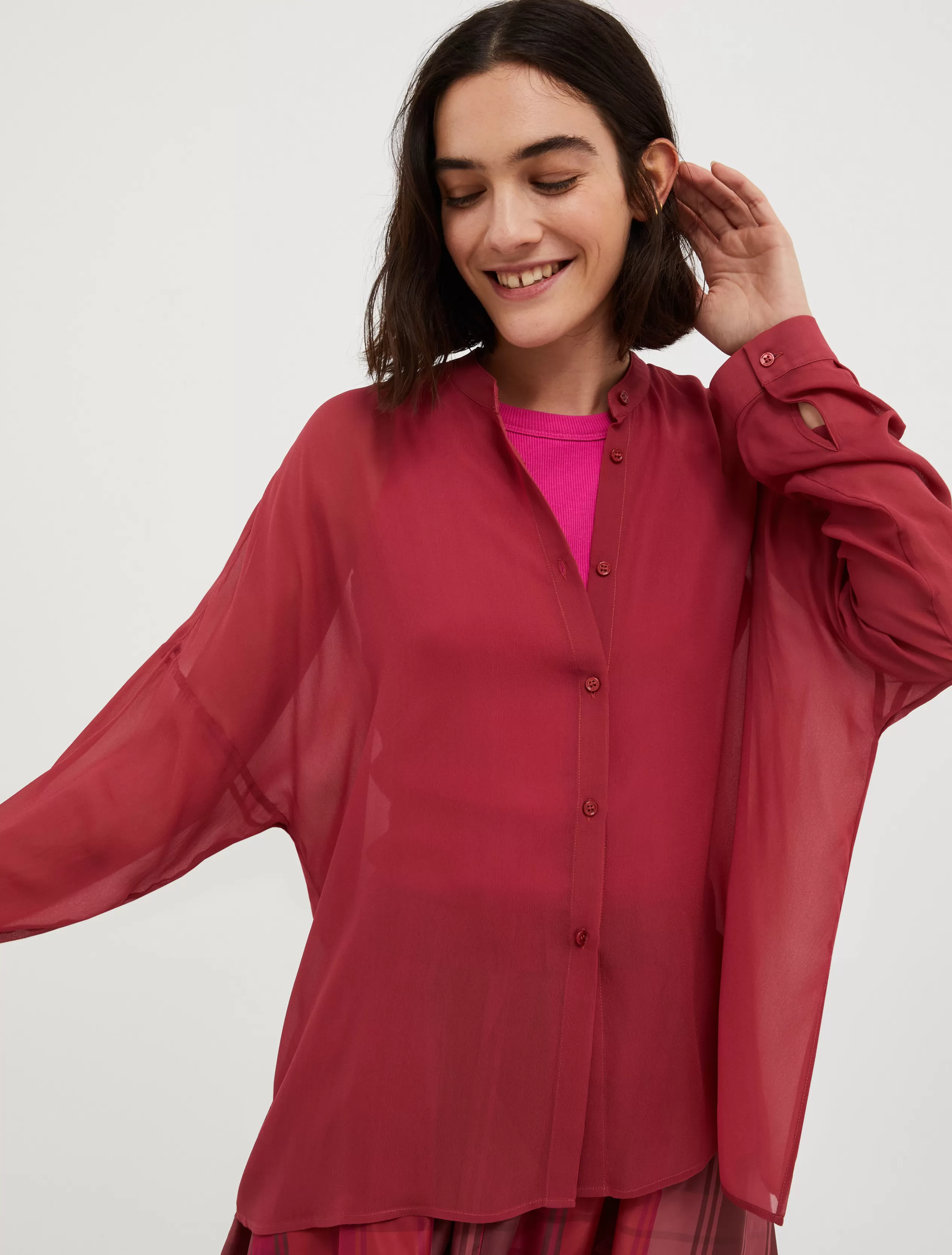 Camicie e Top<MAX&Co. Camicia in georgette bordeaux