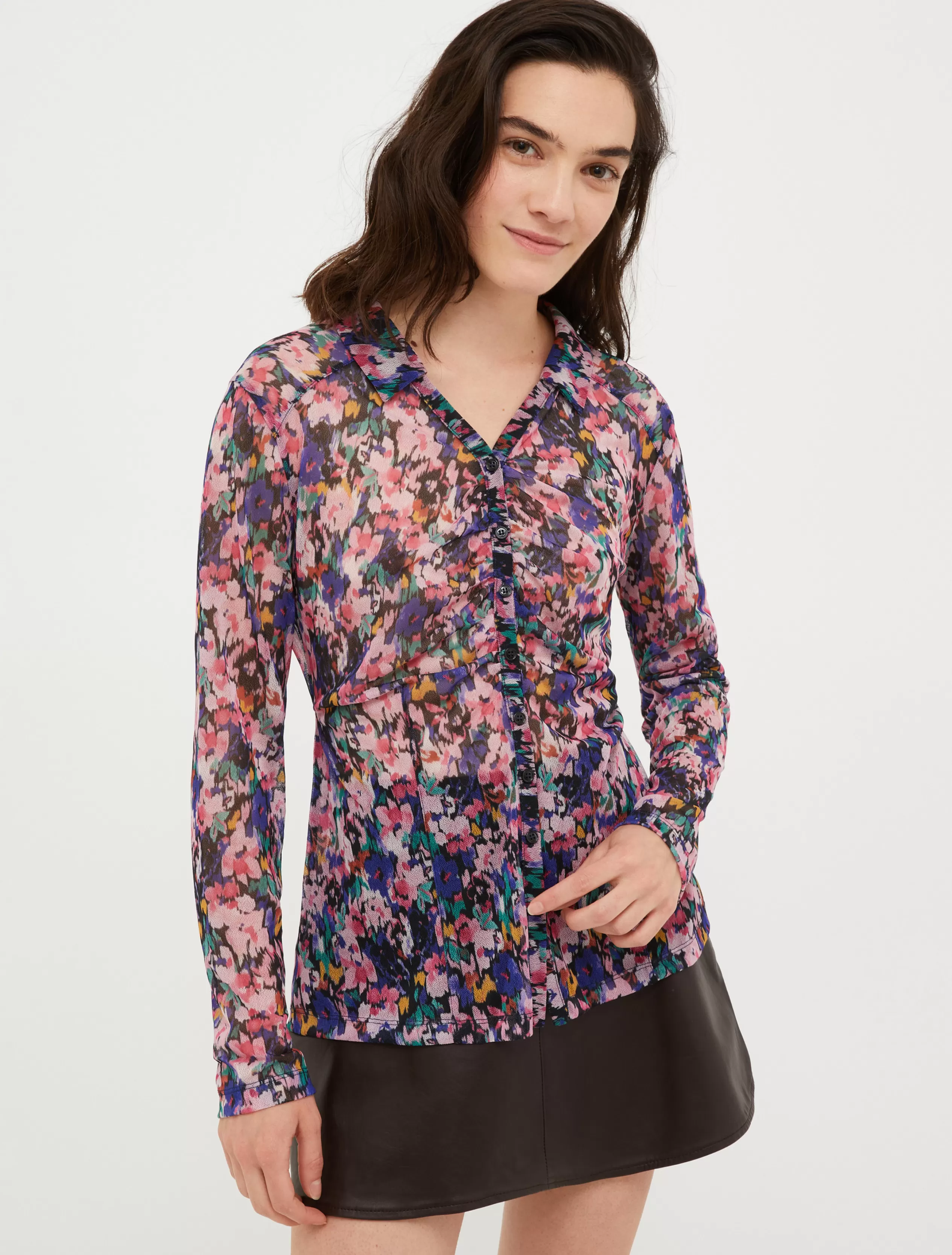 Camicie e Top<MAX&Co. Camicia in jersey crêpe leggero nero