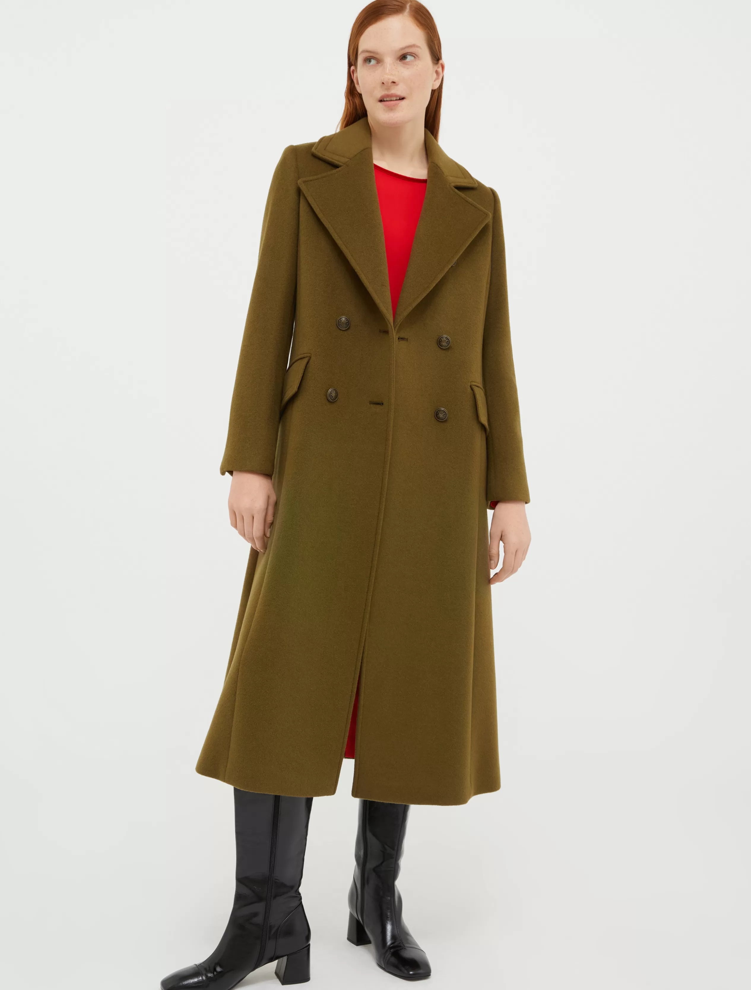 Cappotti e Trench<MAX&Co. Cappotto in doppio drap di lana verde kaki