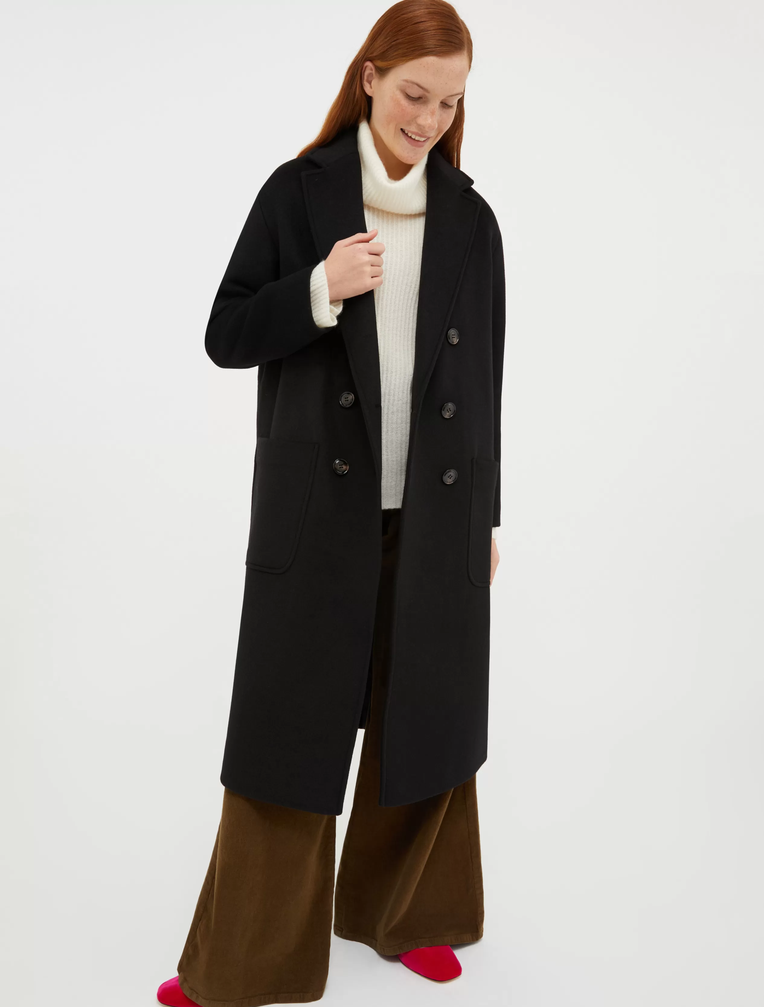 Cappotti e Trench<MAX&Co. Cappotto midi in drap doppio nero