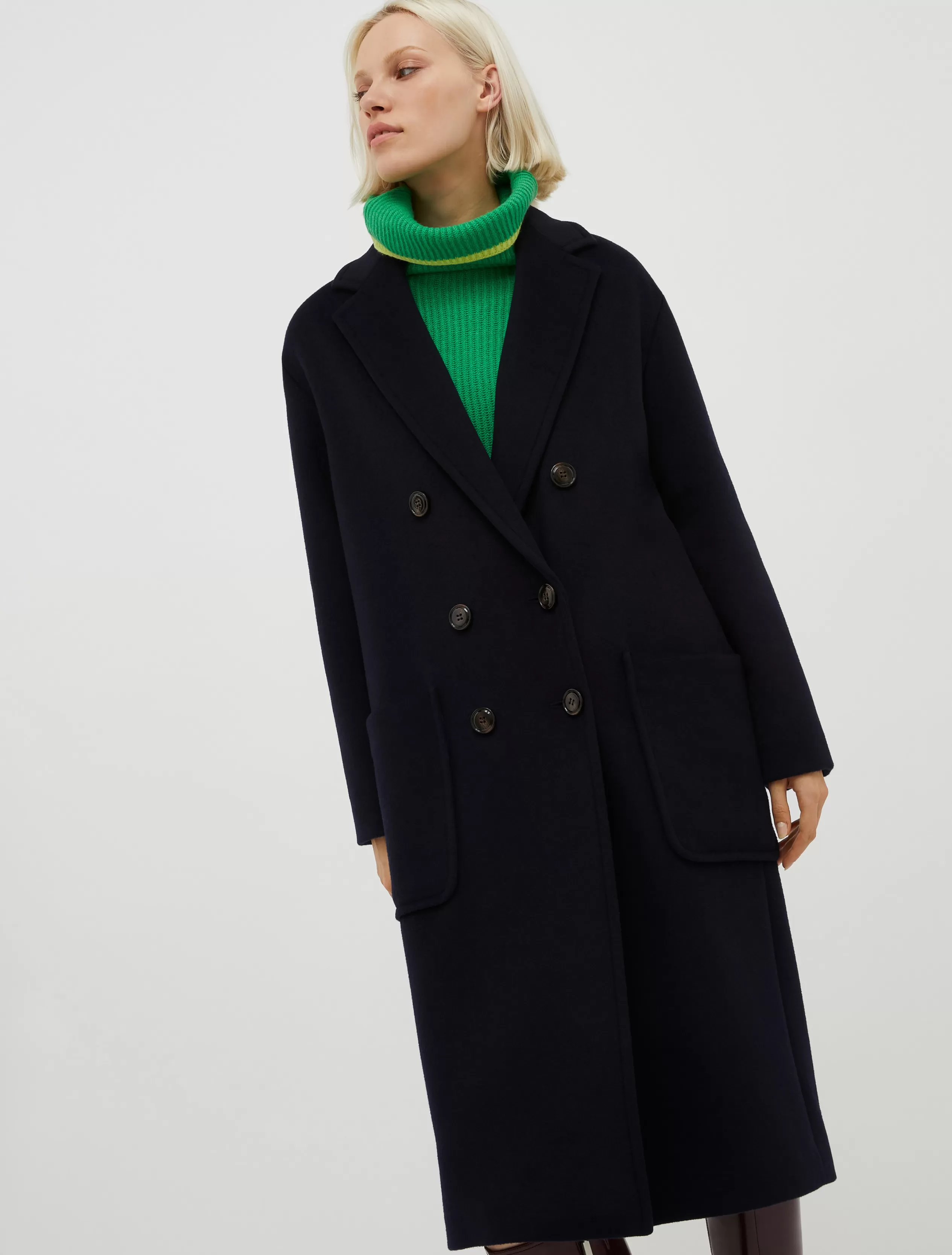 Cappotti e Trench<MAX&Co. Cappotto midi in drap doppio blu marino