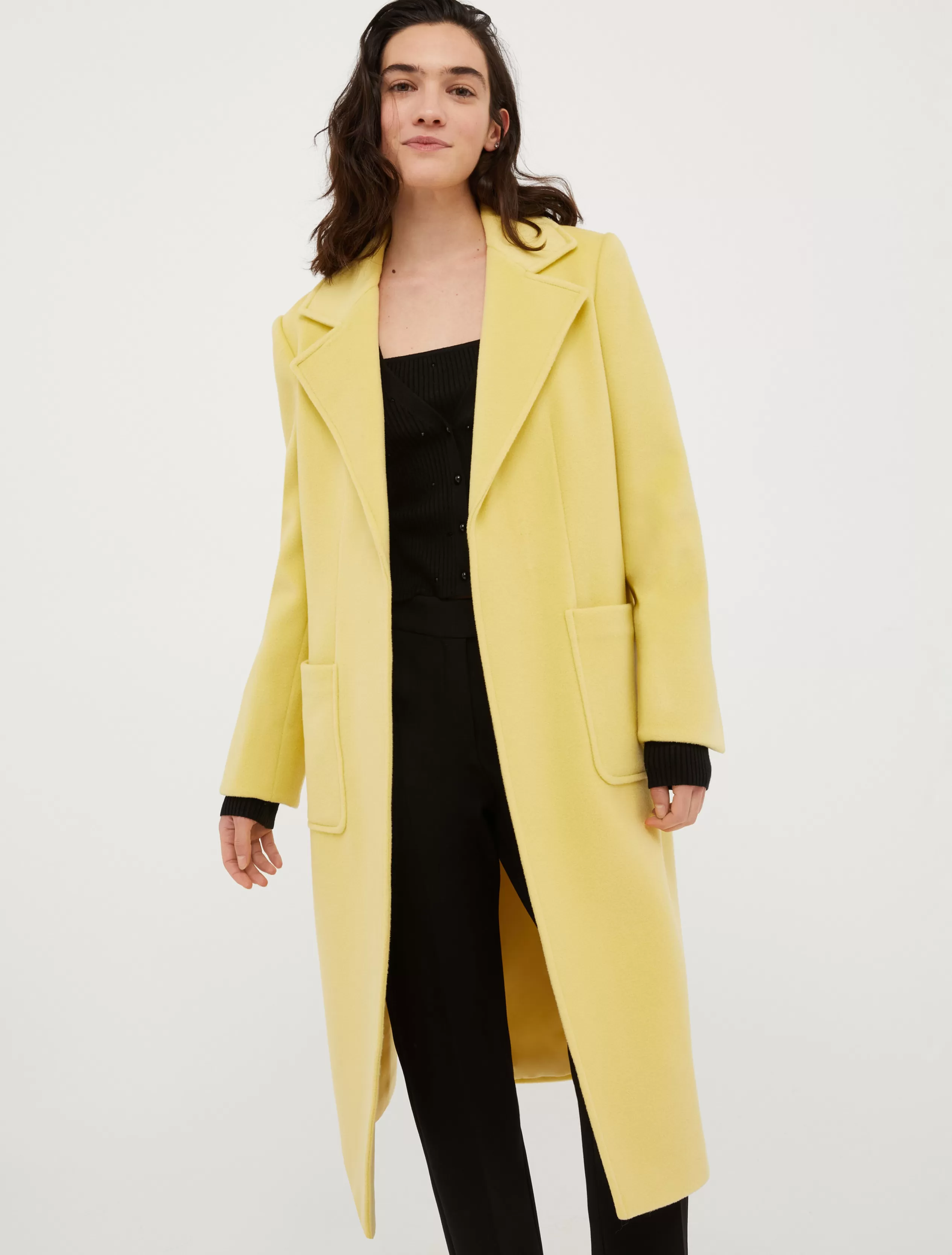 Cappotti e Trench<MAX&Co. Cappotto Runaway in drap di lana giallo tenue