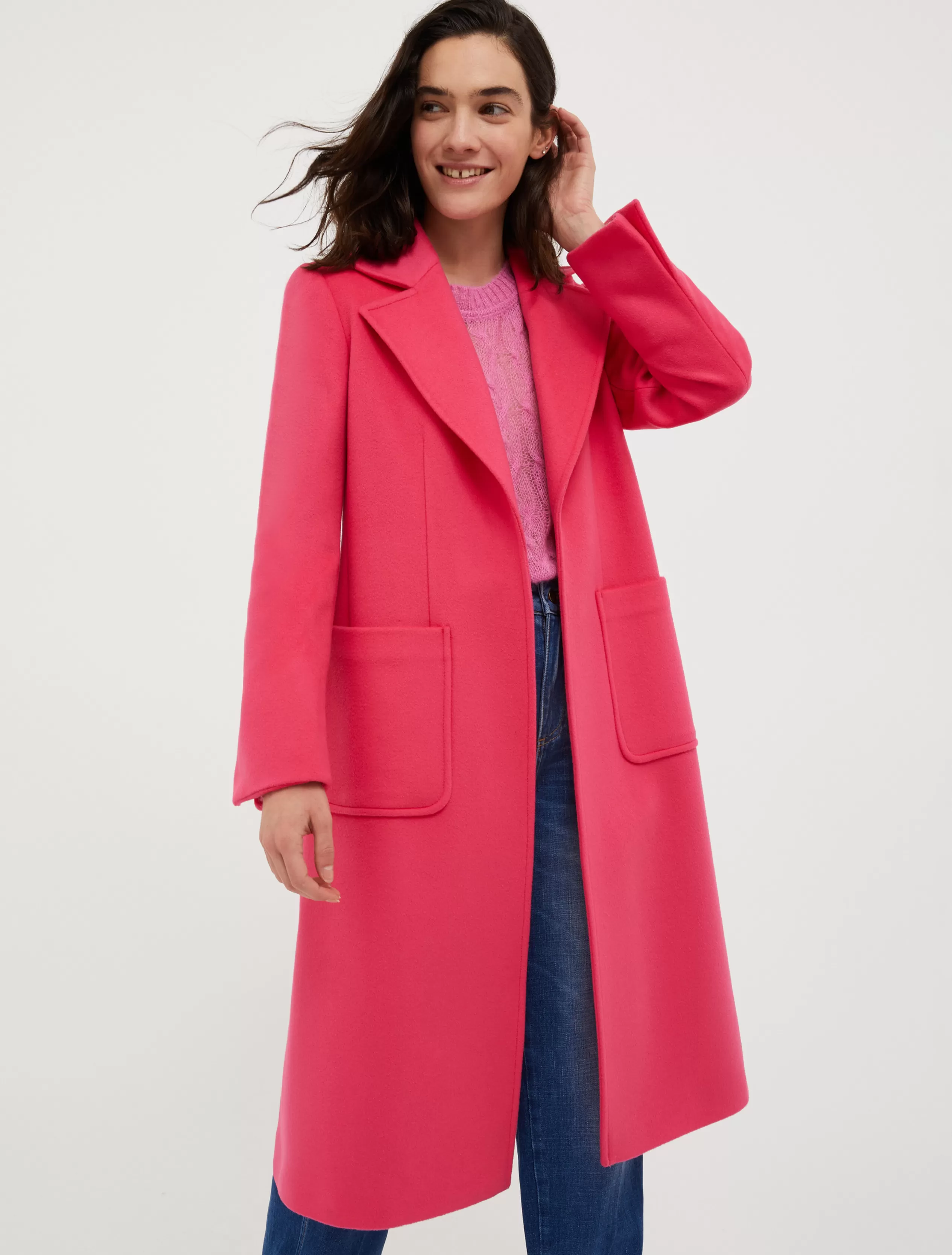 Cappotti e Trench<MAX&Co. Cappotto Runaway in drap di lana fuxia