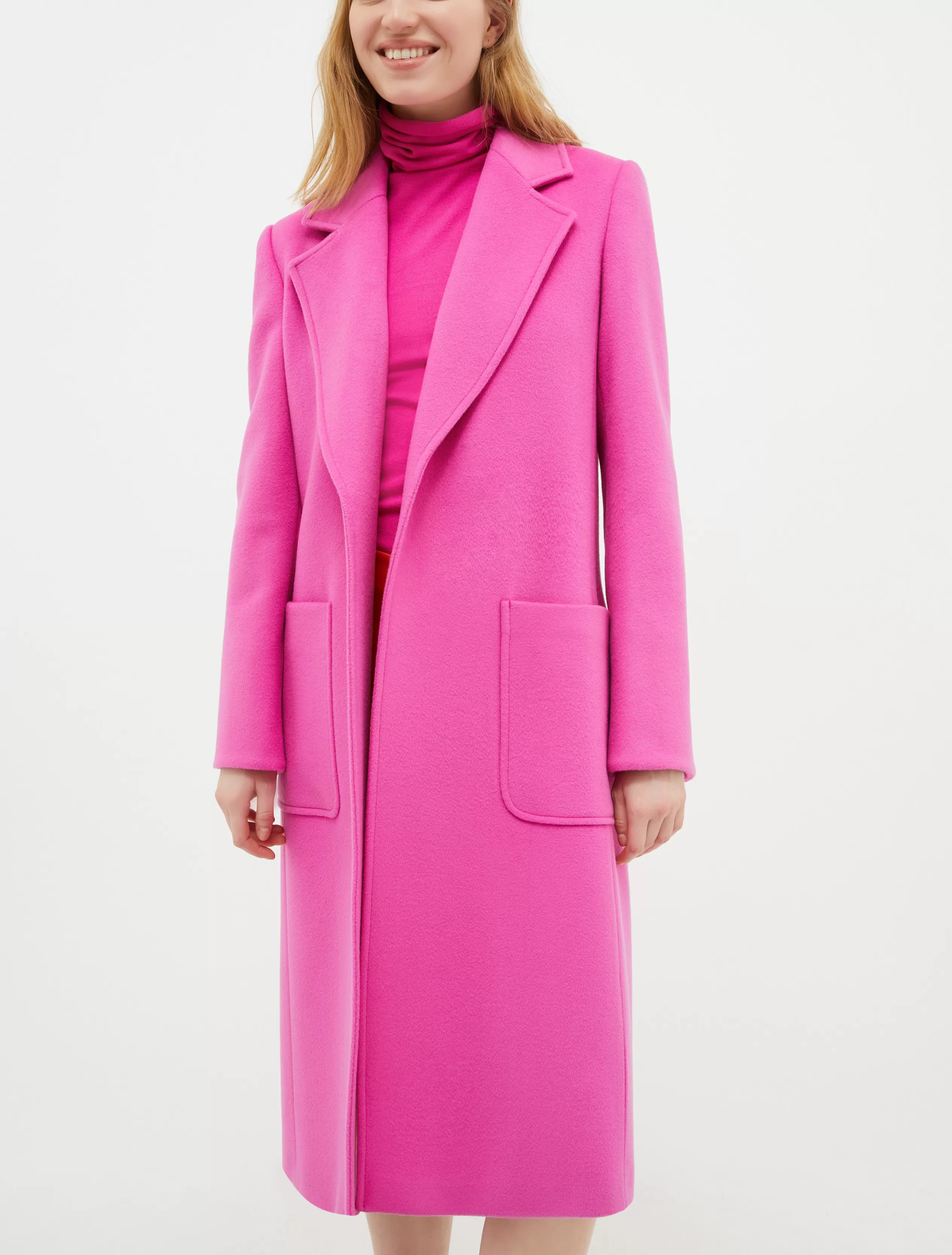 Cappotti e Trench<MAX&Co. Cappotto Runaway in pura lana rosa shocking