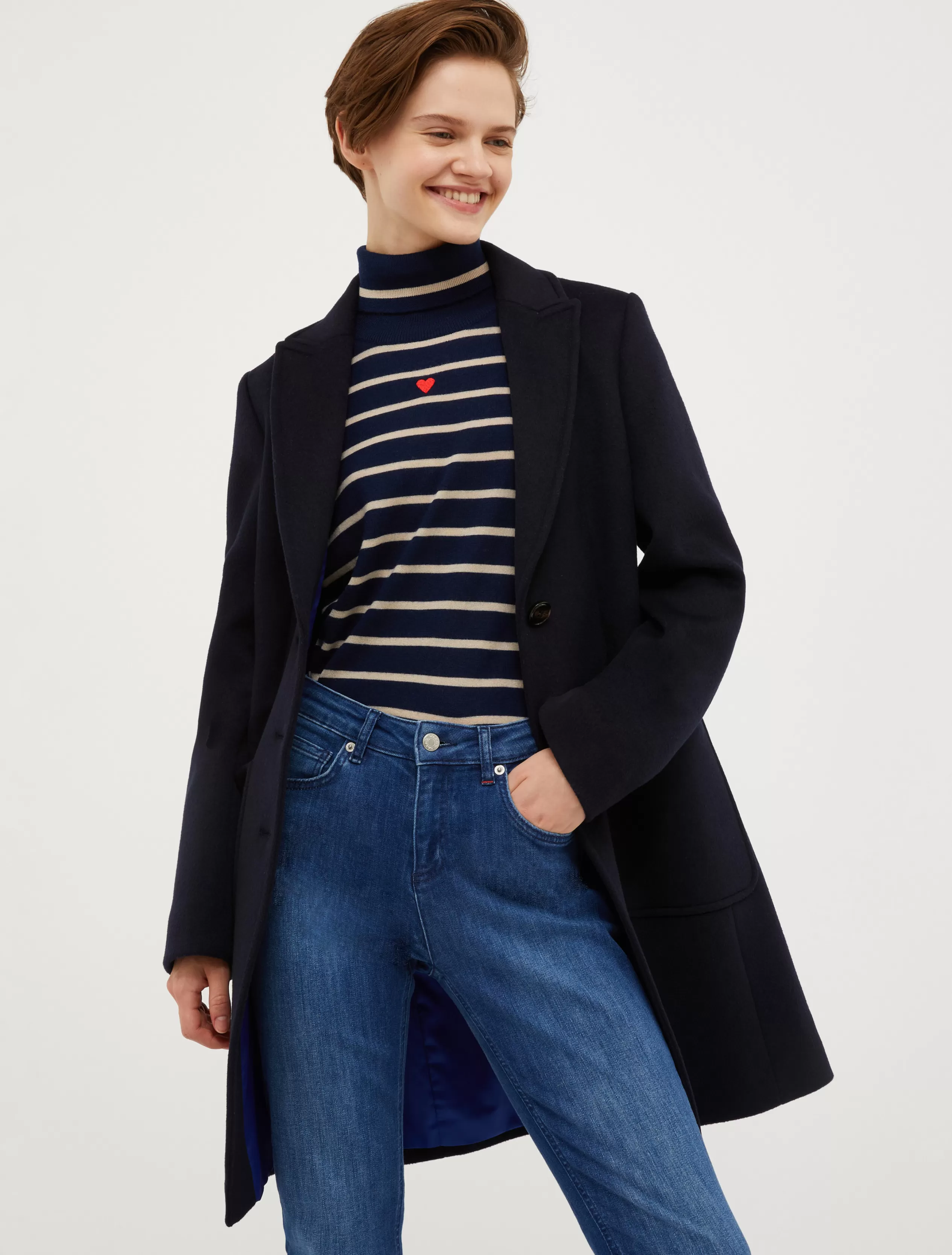 Cappotti e Trench<MAX&Co. Cappotto slim in drap doppio blu marino