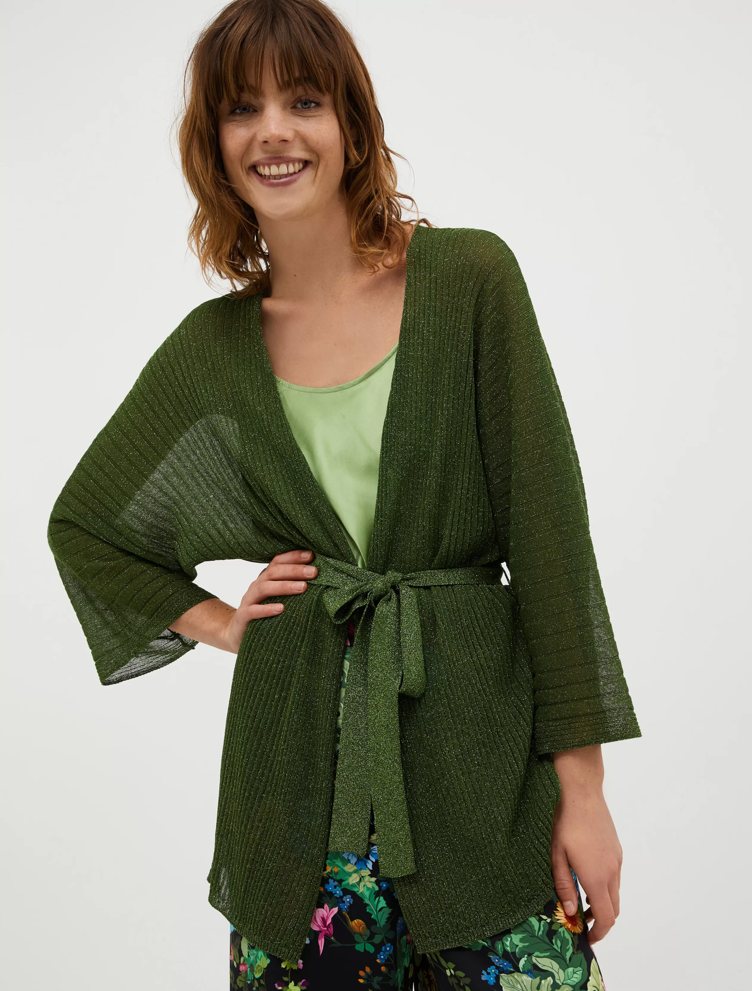 Maglie e Cardigan<MAX&Co. Cardigan di lurex verde