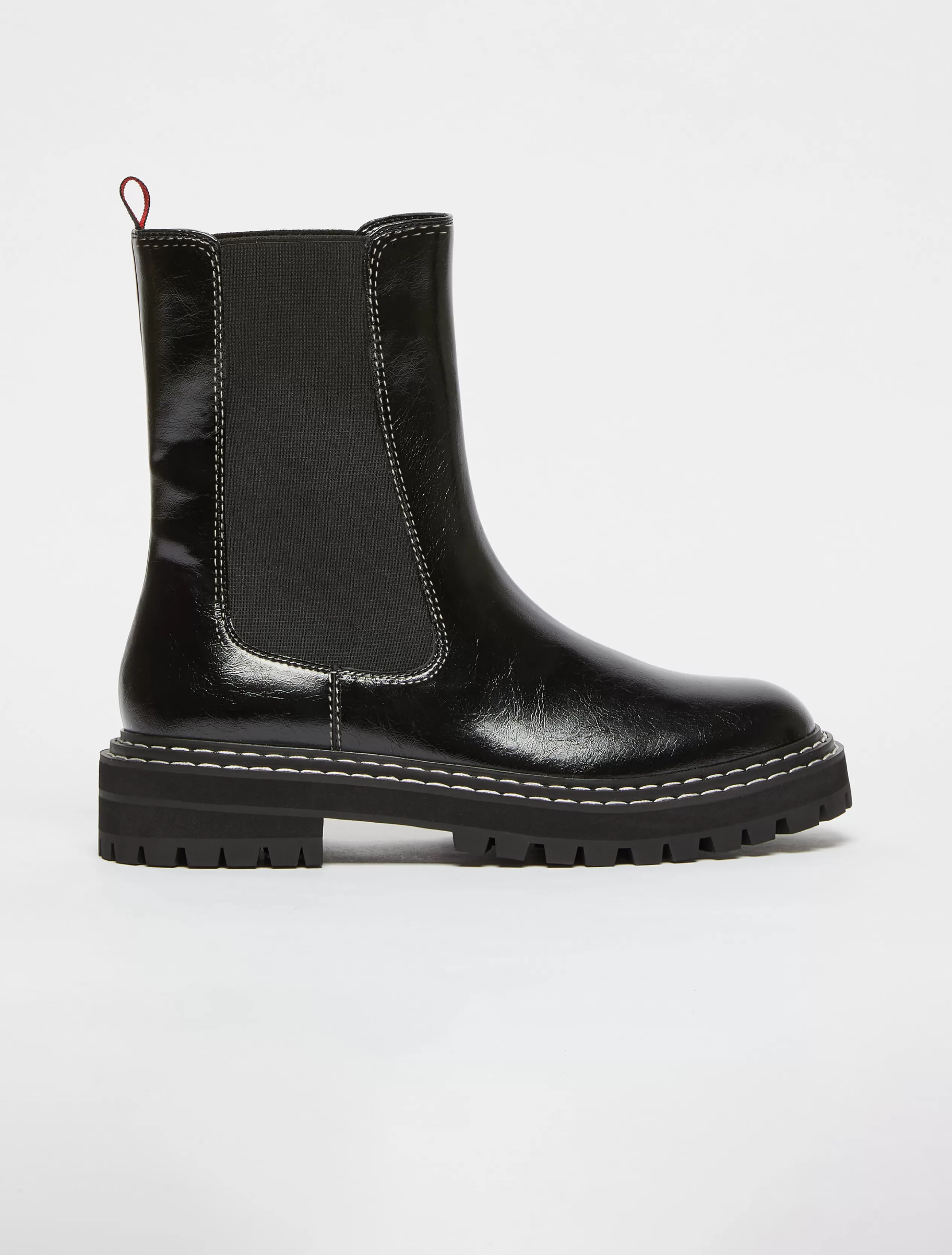 Scarpe<MAX&Co. Chelsea boots con impunture nero