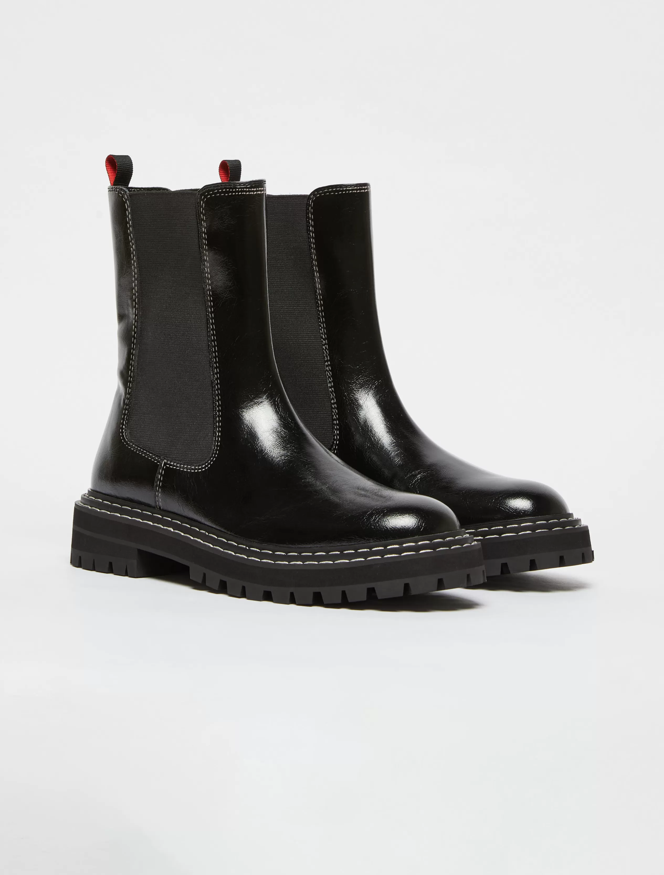 Scarpe<MAX&Co. Chelsea boots con impunture nero