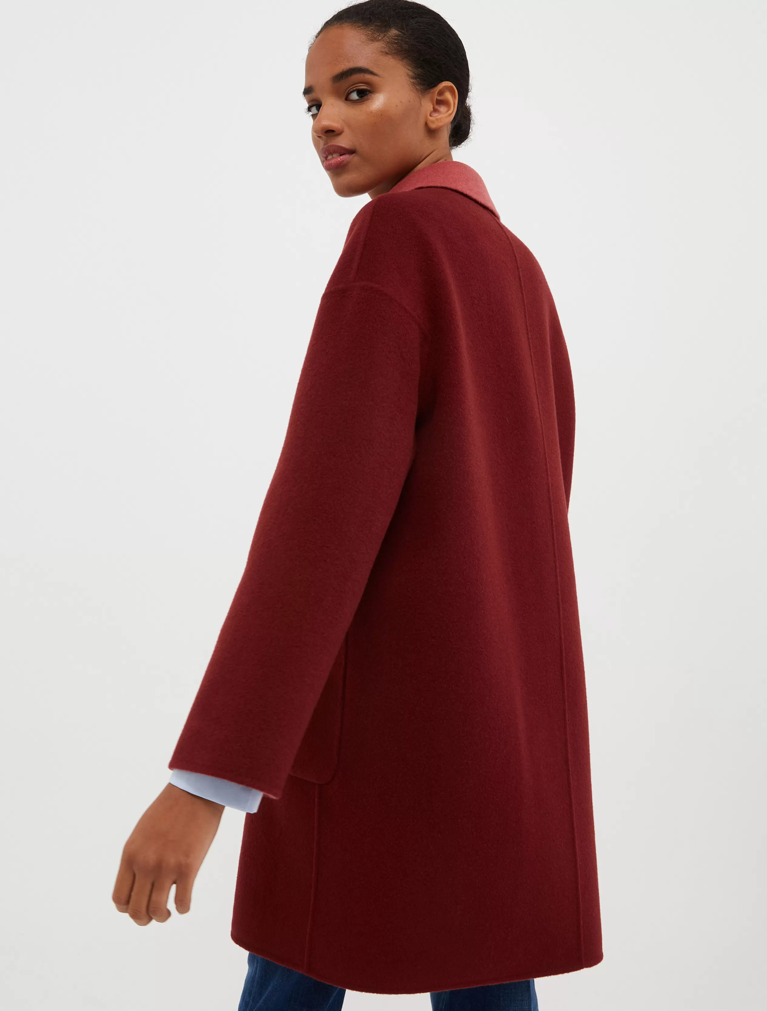 Cappotti e Trench<MAX&Co. Coat reversibile in lana double bordeaux