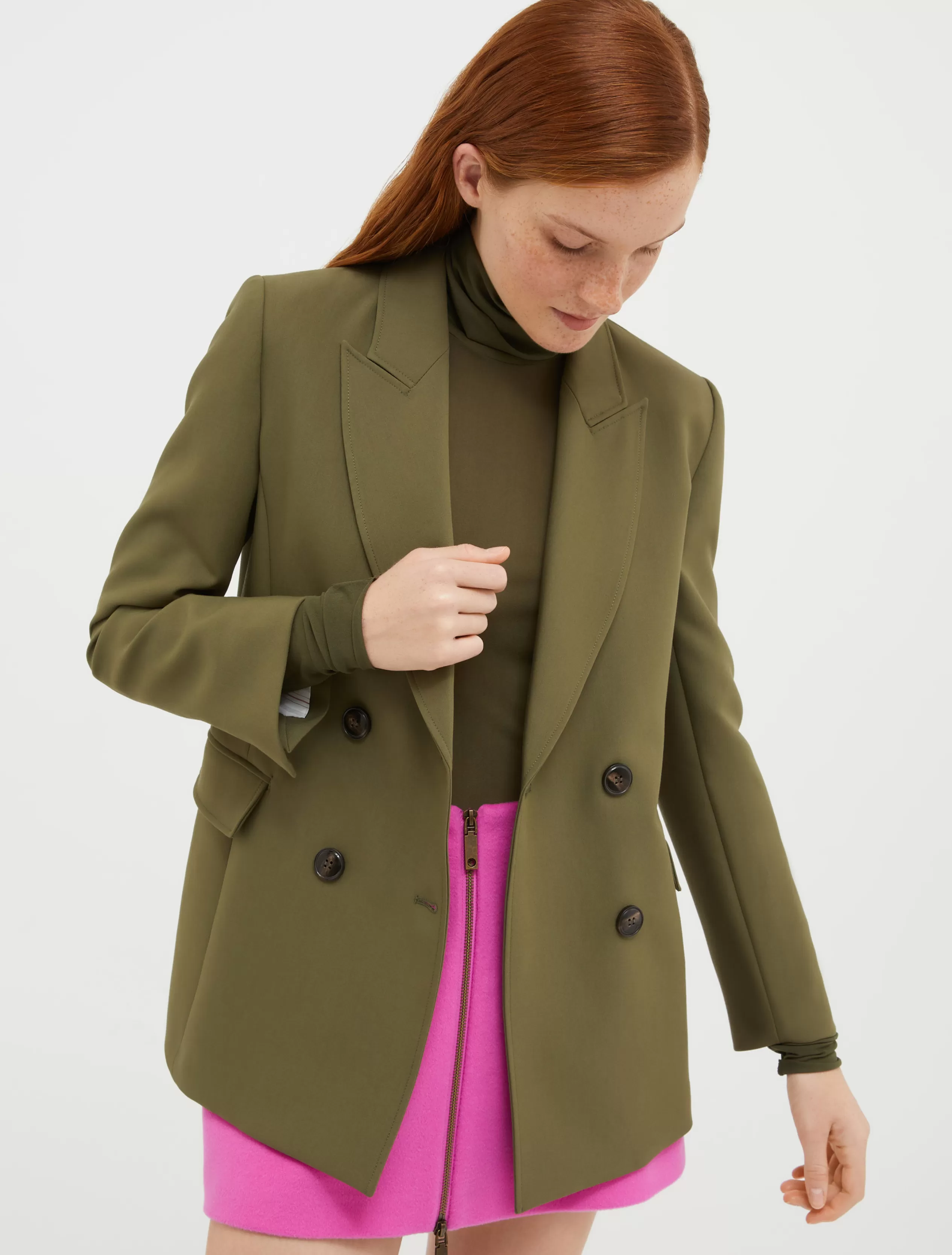 Giacche e Blazer | Tailleur<MAX&Co. Doppiopetto in tela double verde oliva