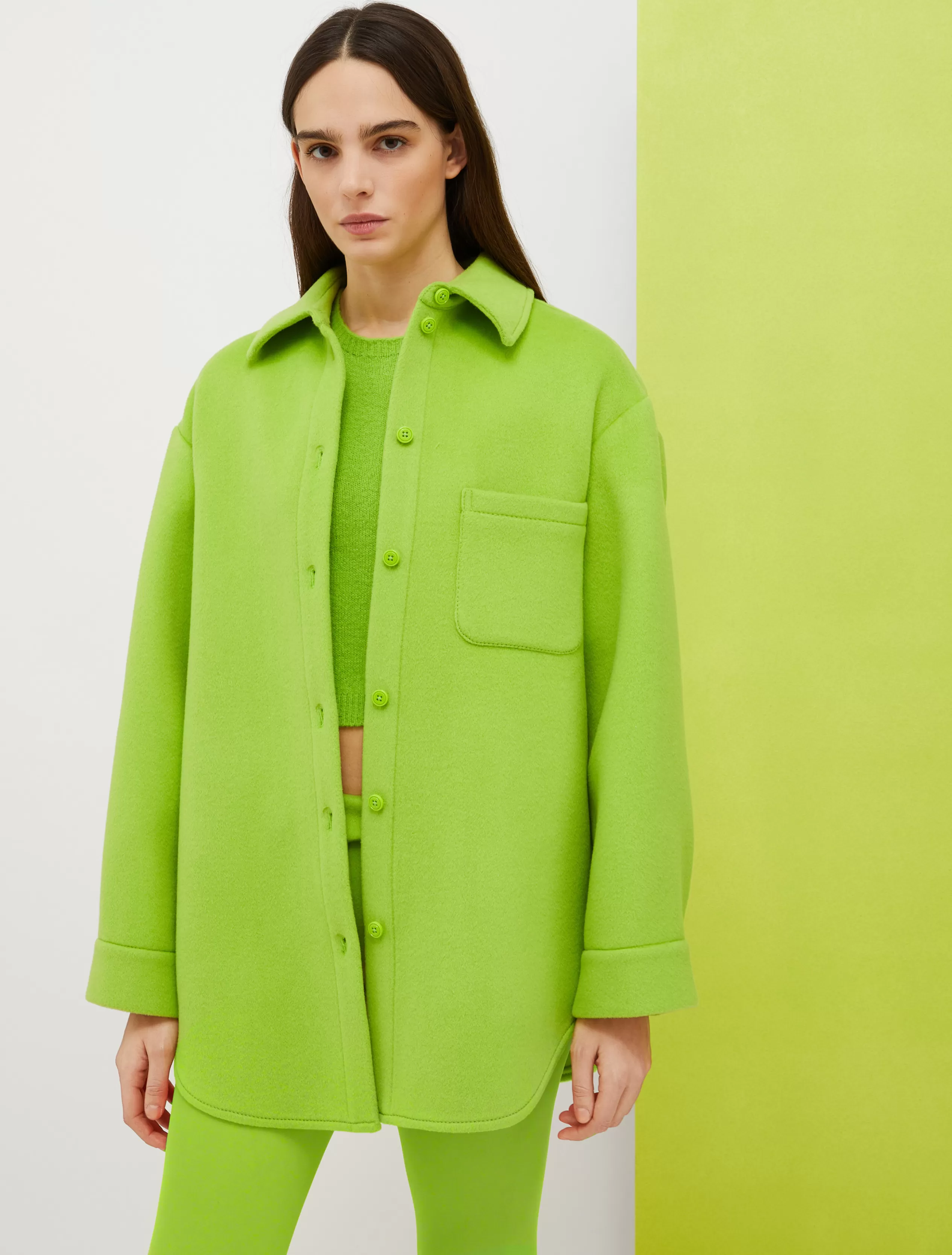 Cappotti e Trench<MAX&Co. Giacca camicia in drap De-Coated with Anna Dello Russo verde acido