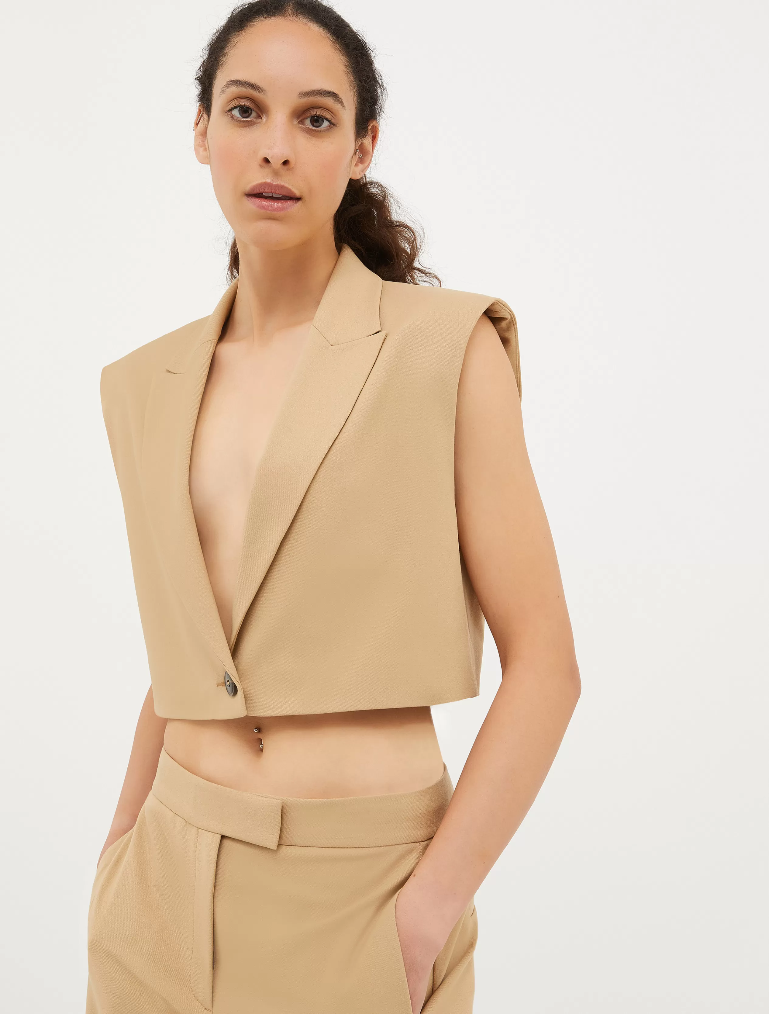 Giacche e Blazer | Tailleur<MAX&Co. Gilet cropped CAMMELLO