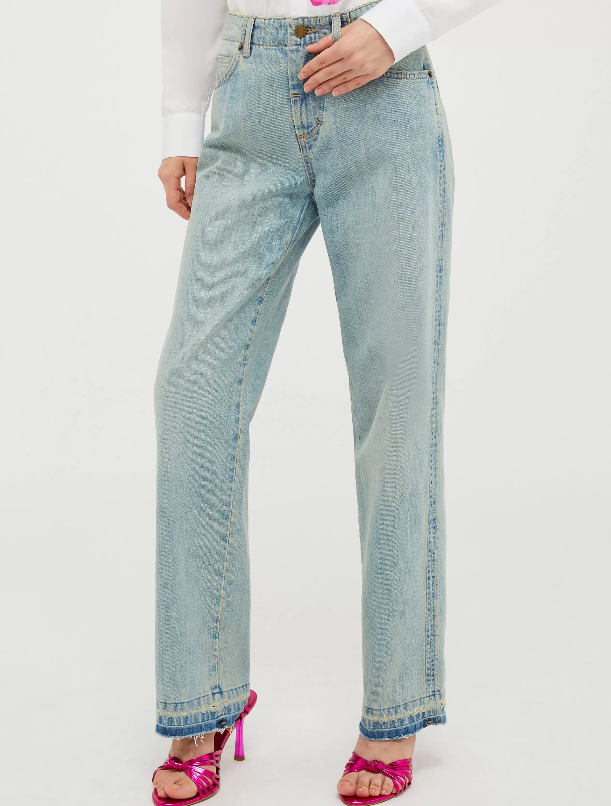 Jeans e Denim | Pantaloni<MAX&Co. Jeans straight fit délavé BLU