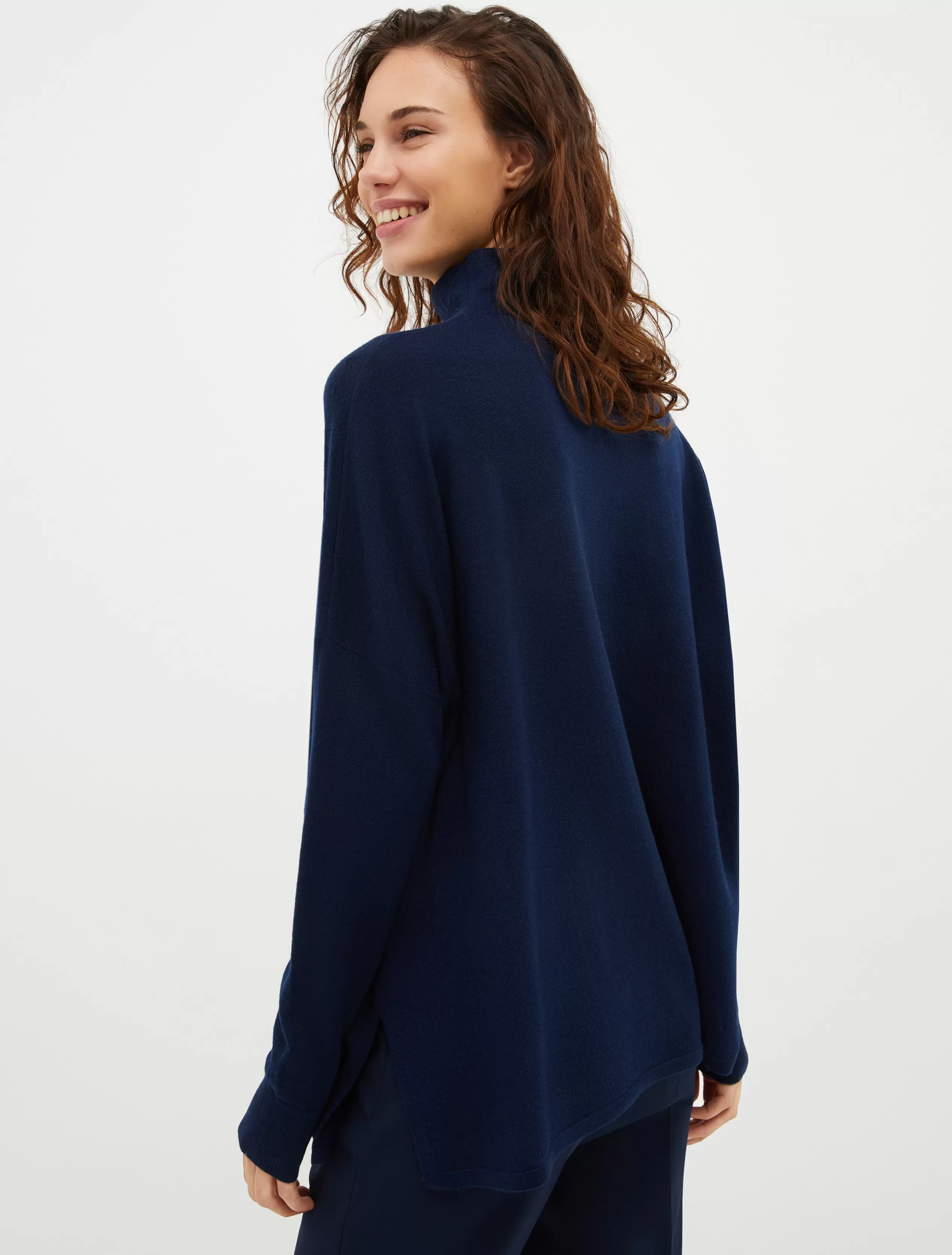 Maglie e Cardigan<MAX&Co. Lupetto di pura lana sottile blu marino