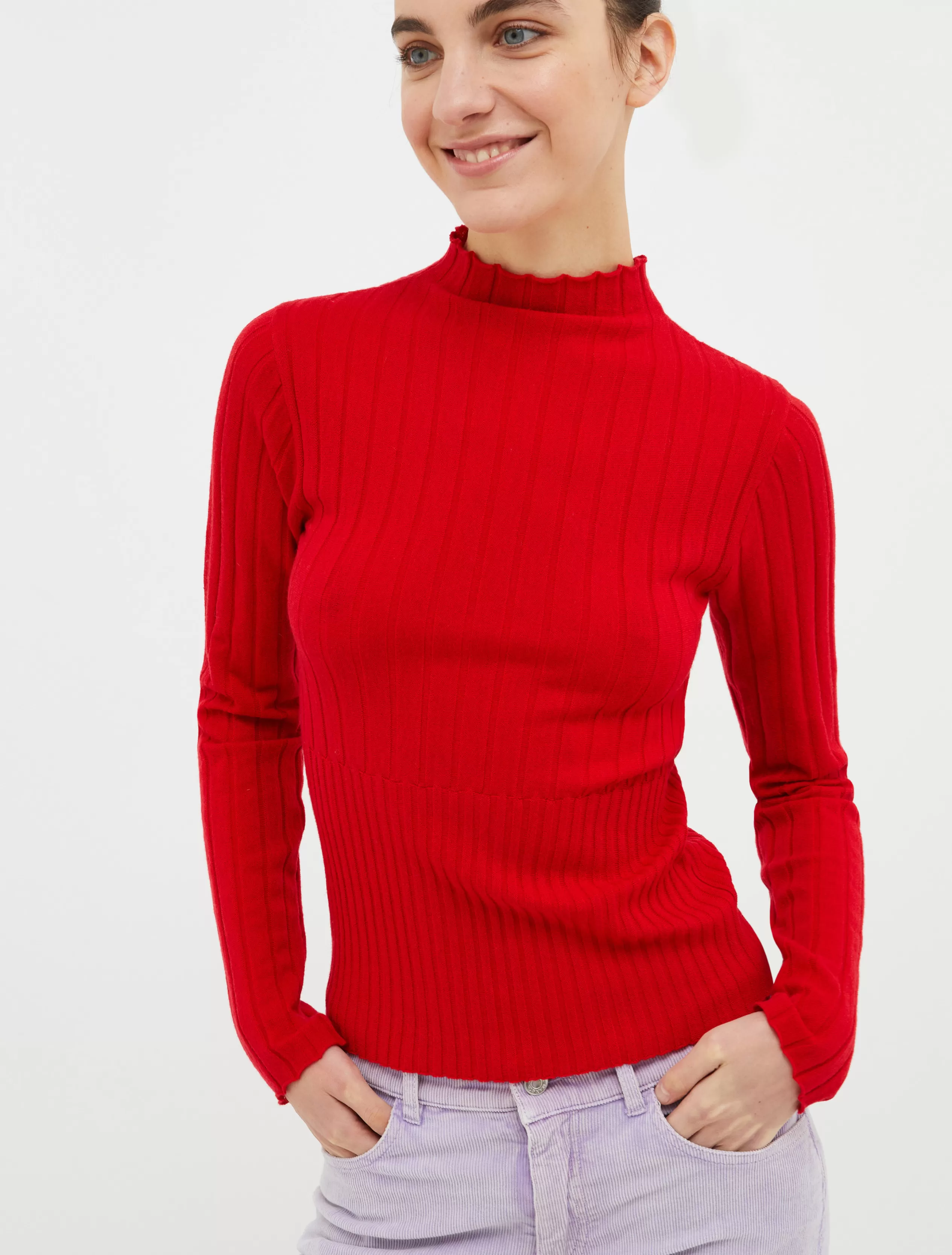 Maglie e Cardigan<MAX&Co. Lupetto in maglia a coste rosso