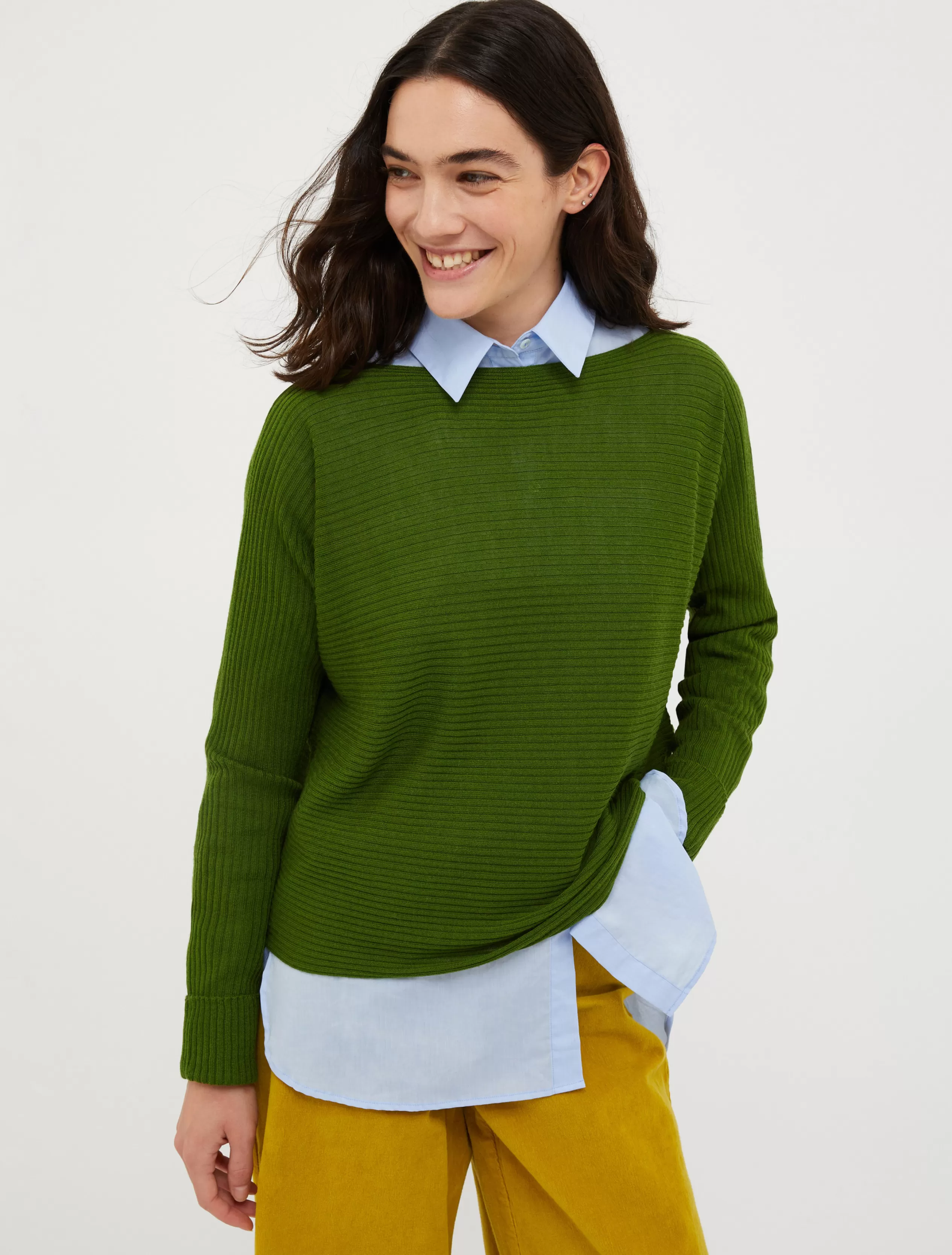 Maglie e Cardigan<MAX&Co. Maglia a coste orizzontali verde