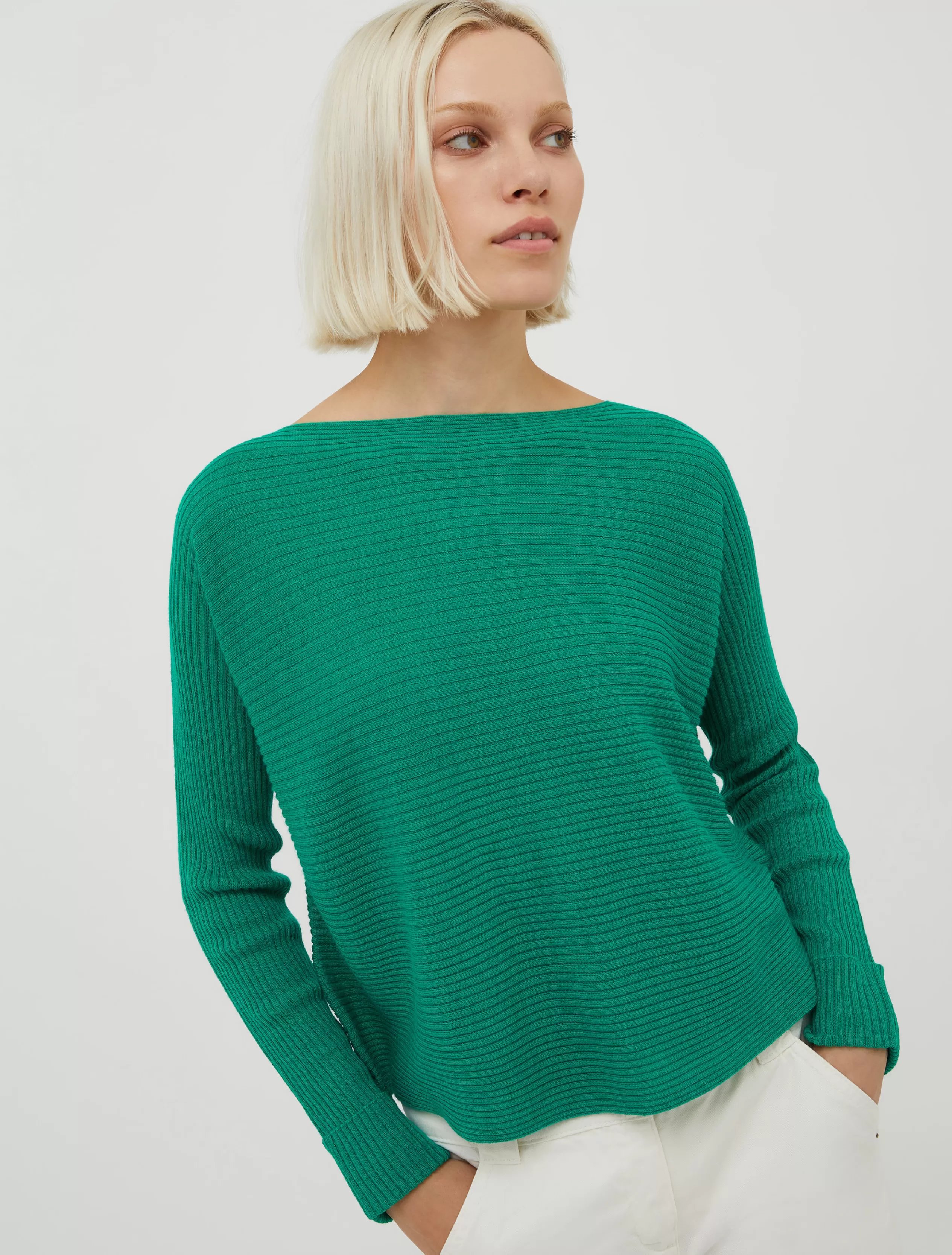 Maglie e Cardigan<MAX&Co. Maglia a coste orizzontali verde