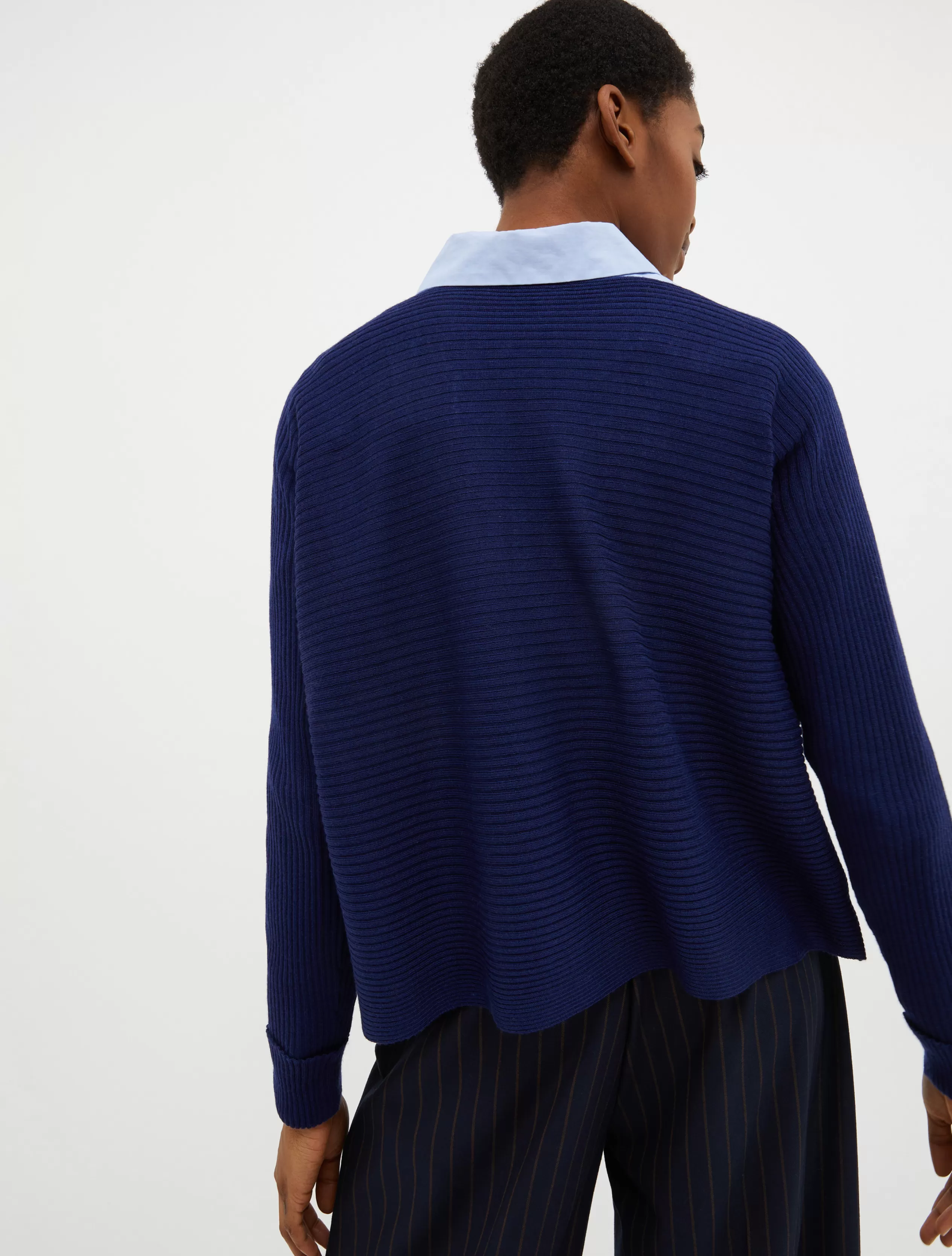 Maglie e Cardigan<MAX&Co. Maglia a coste orizzontali blu marino