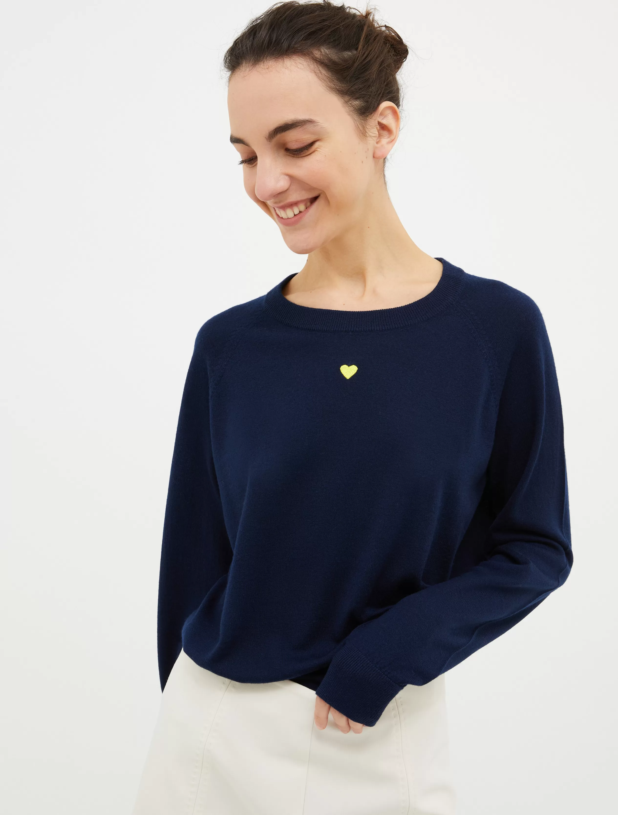 Maglie e Cardigan<MAX&Co. Maglia girocollo di lana sottile blu marino