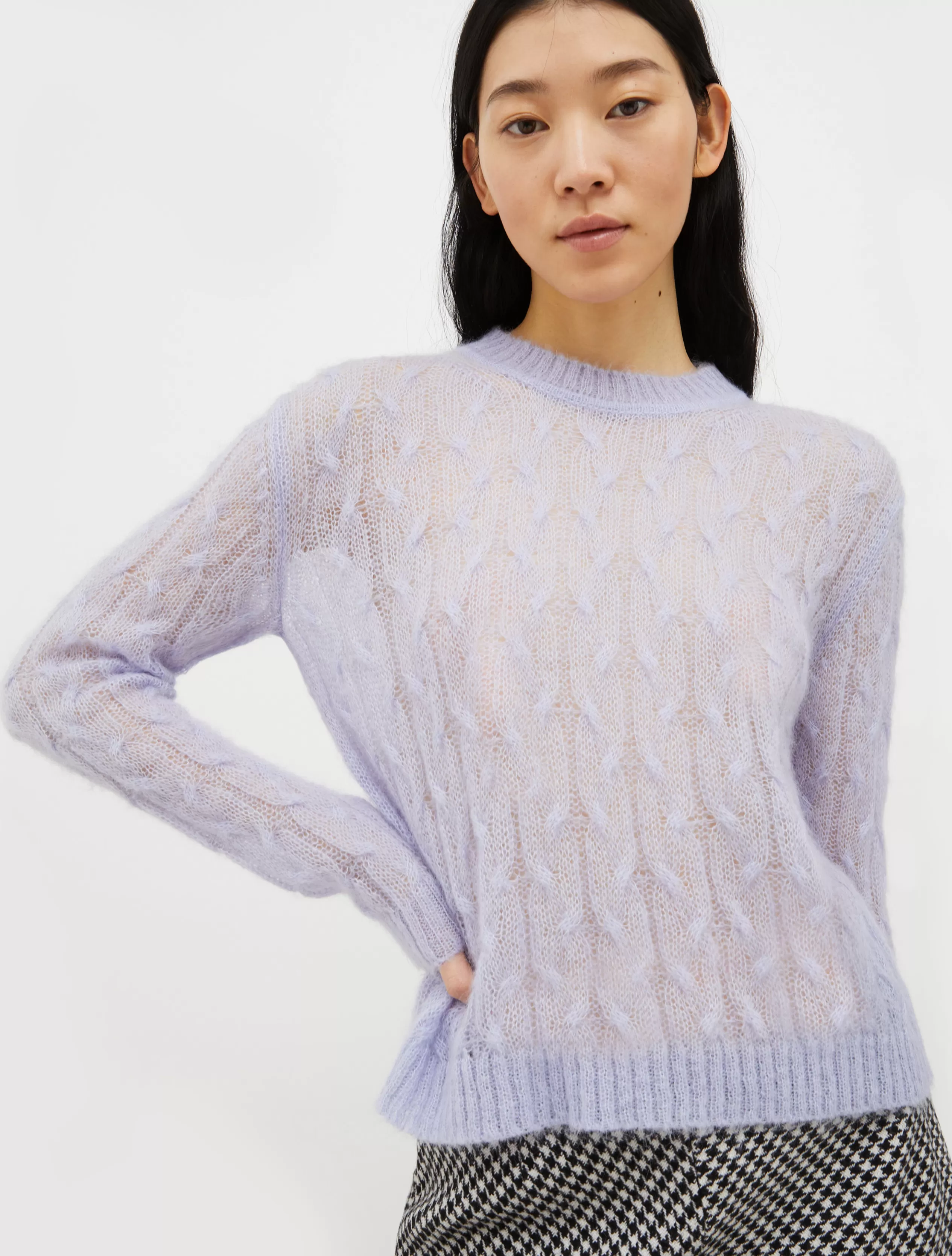 Maglie e Cardigan<MAX&Co. Maglia in mohair a trecce lilla