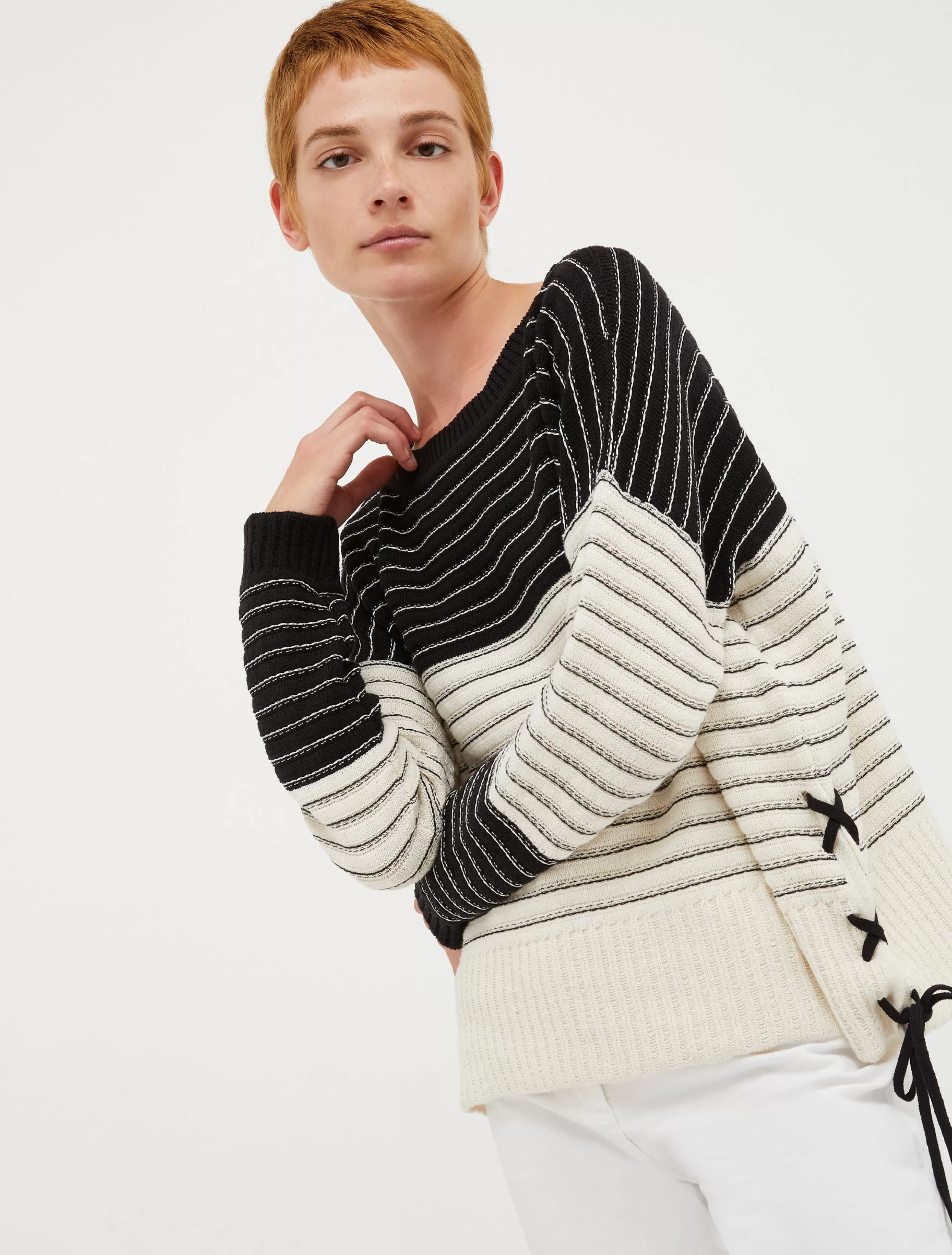 Maglie e Cardigan<MAX&Co. Maglia oversize in cotone e lino NERO