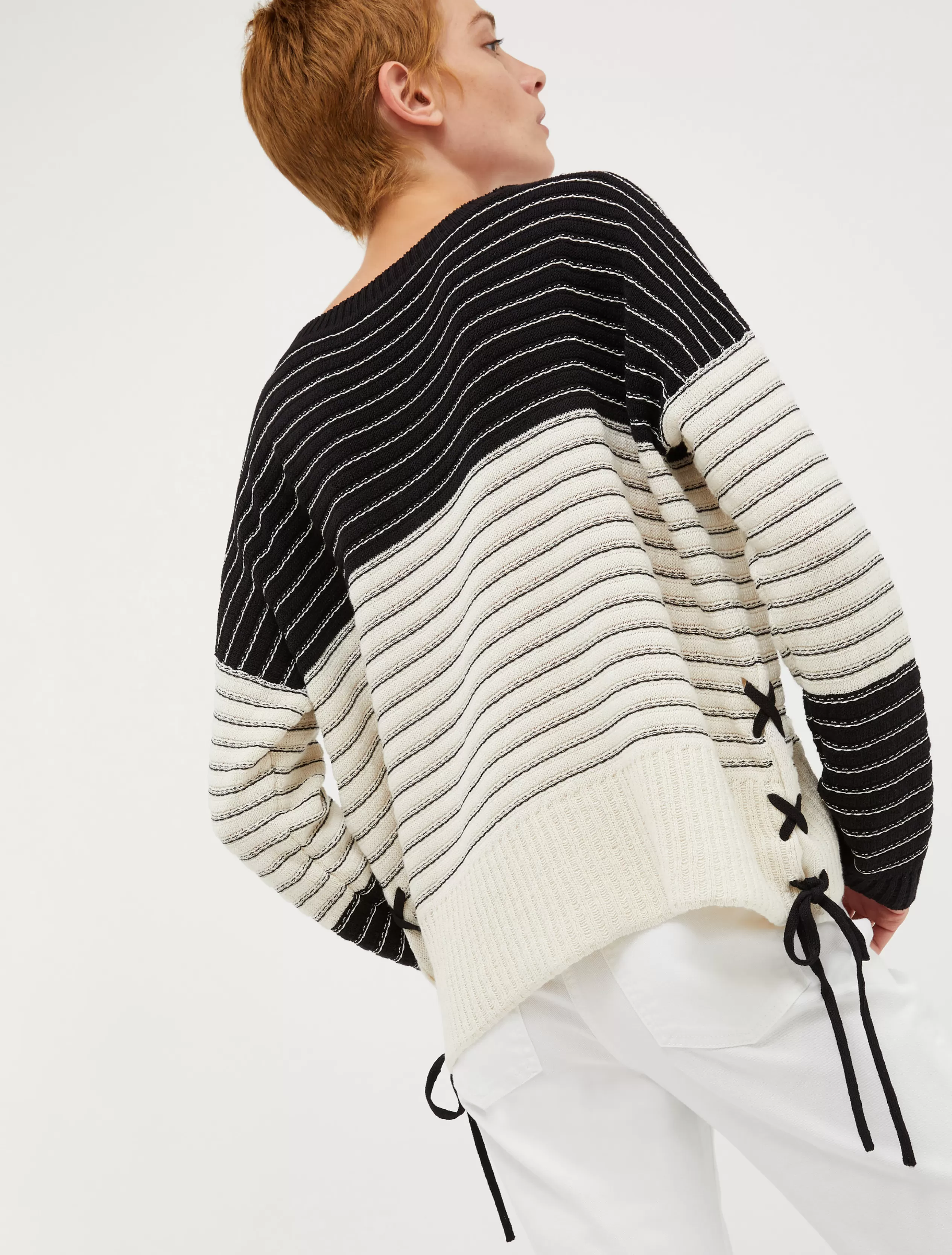 Maglie e Cardigan<MAX&Co. Maglia oversize in cotone e lino NERO