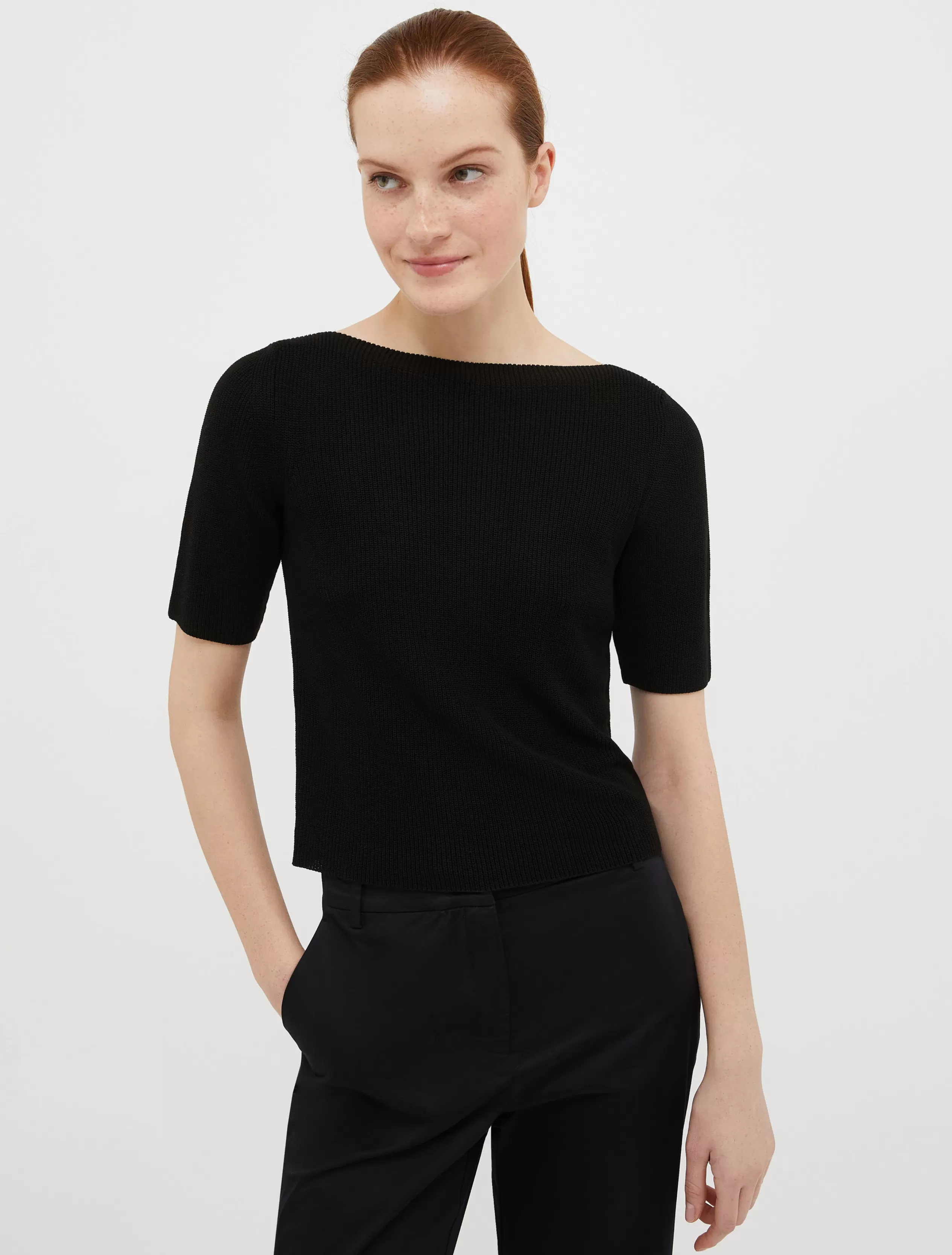 Maglie e Cardigan<MAX&Co. Maglia slim a coste inglesi NERO