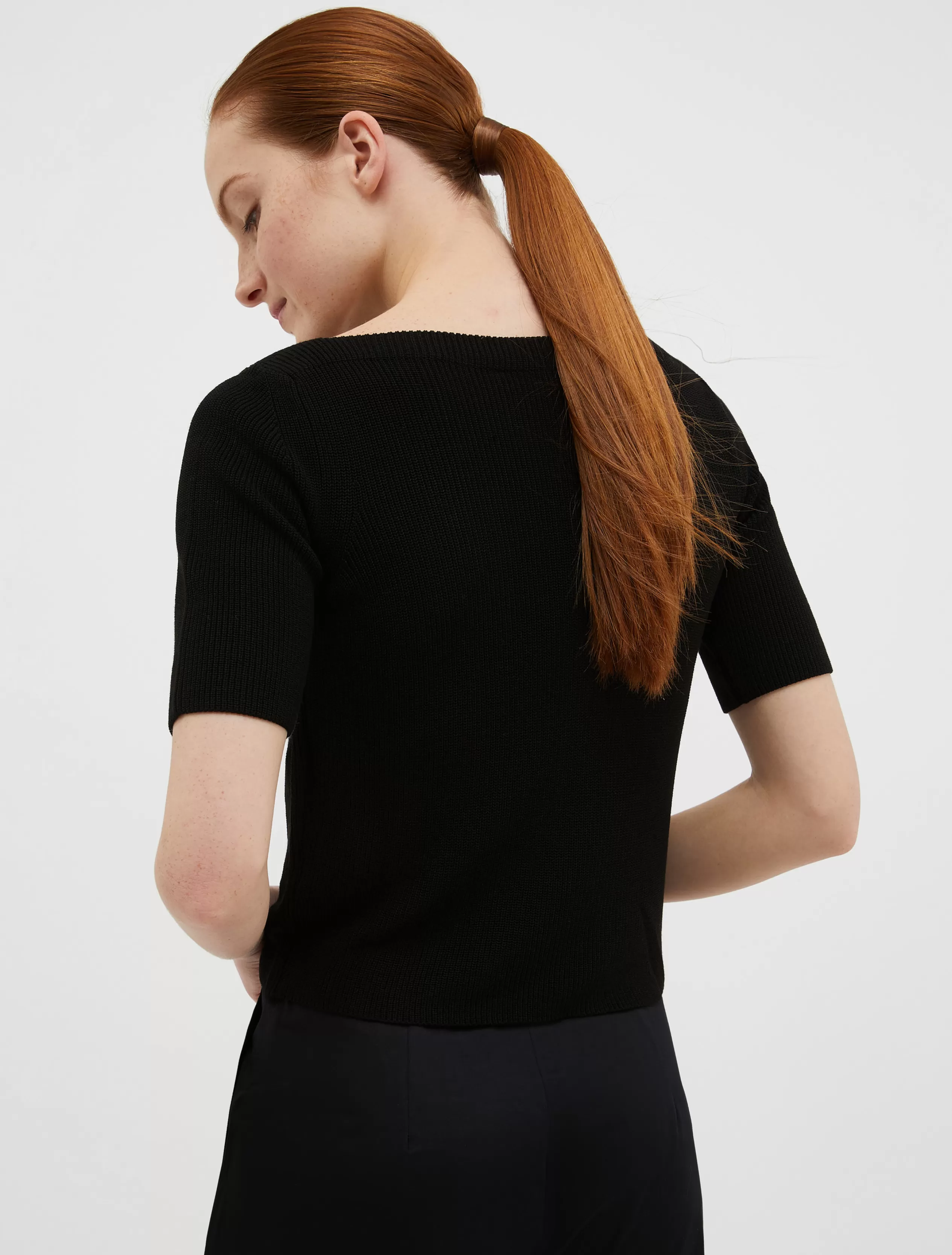 Maglie e Cardigan<MAX&Co. Maglia slim a coste inglesi NERO