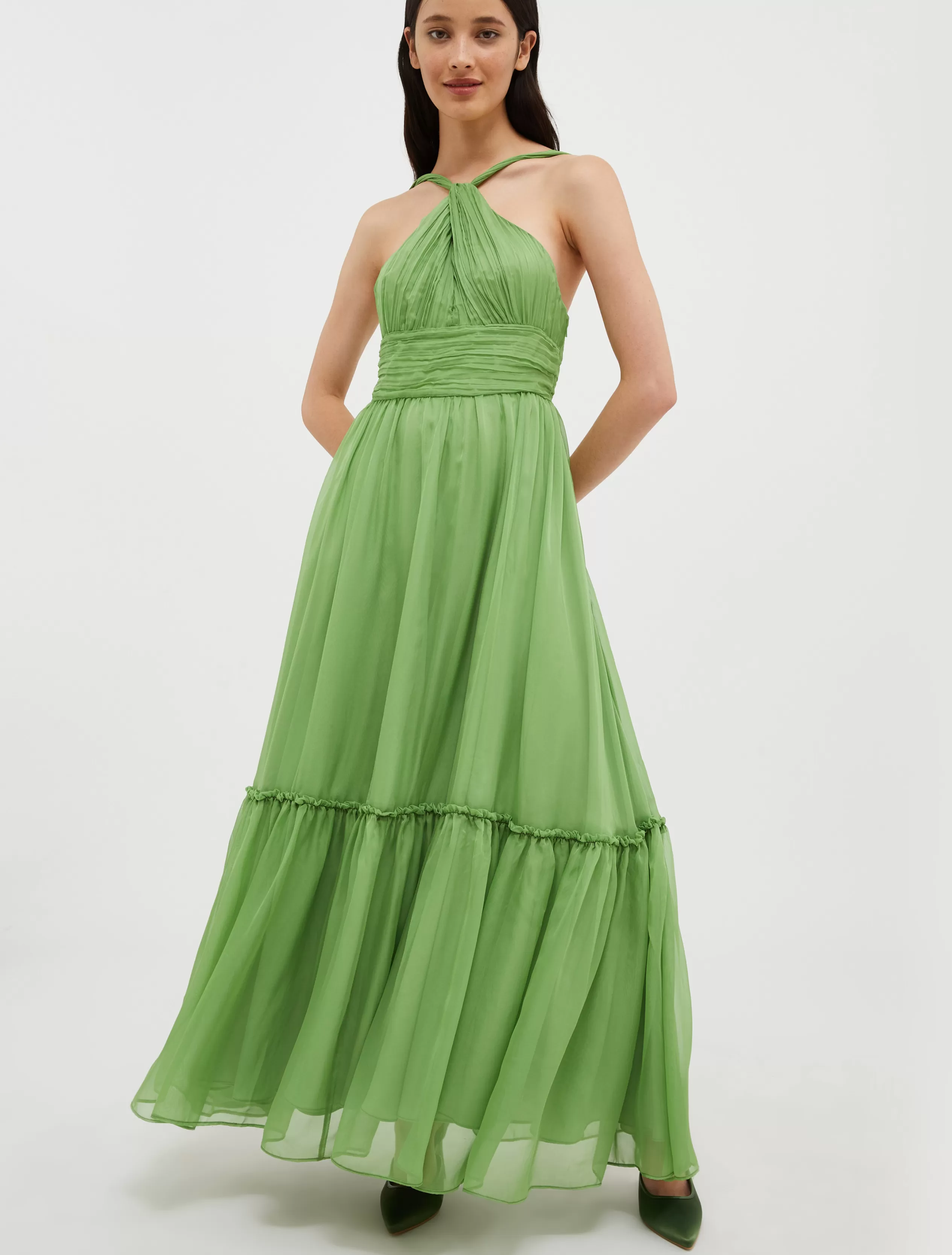 Abiti e Tute<MAX&Co. Maxi dress in chiffon verde