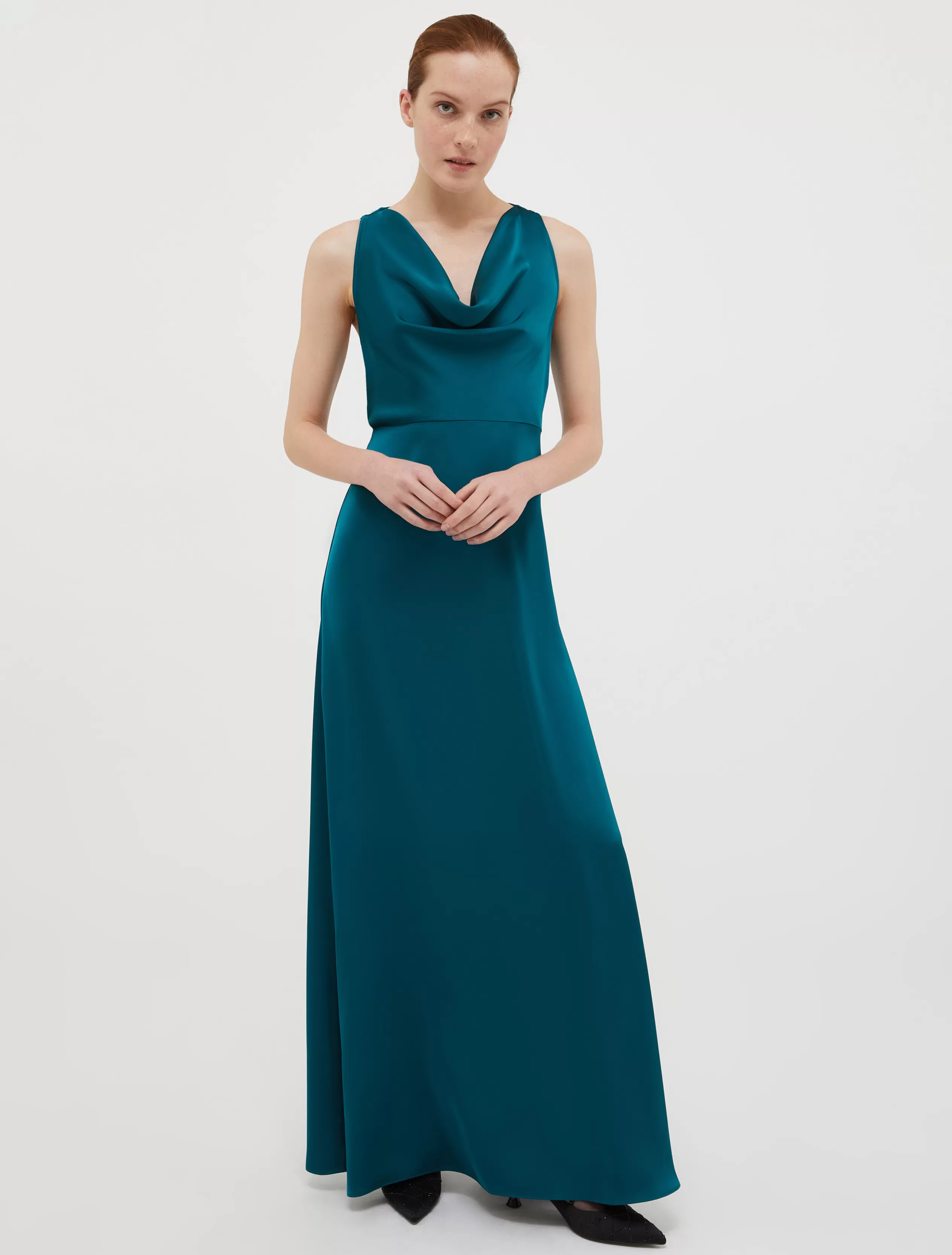 Abiti e Tute<MAX&Co. Maxi dress in raso VERDE PETROLIO