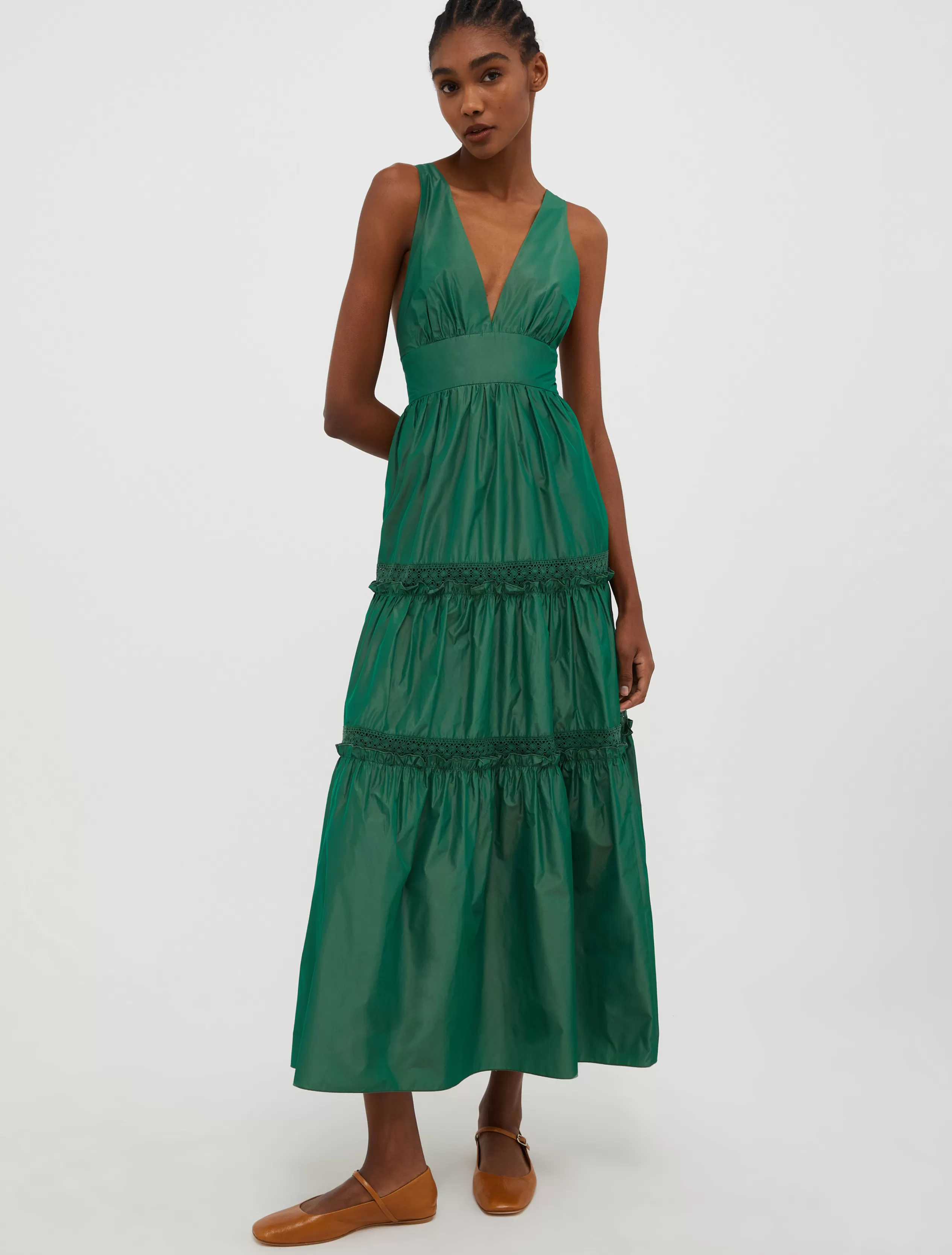 Abiti e Tute<MAX&Co. Maxi dress in taffettà verde