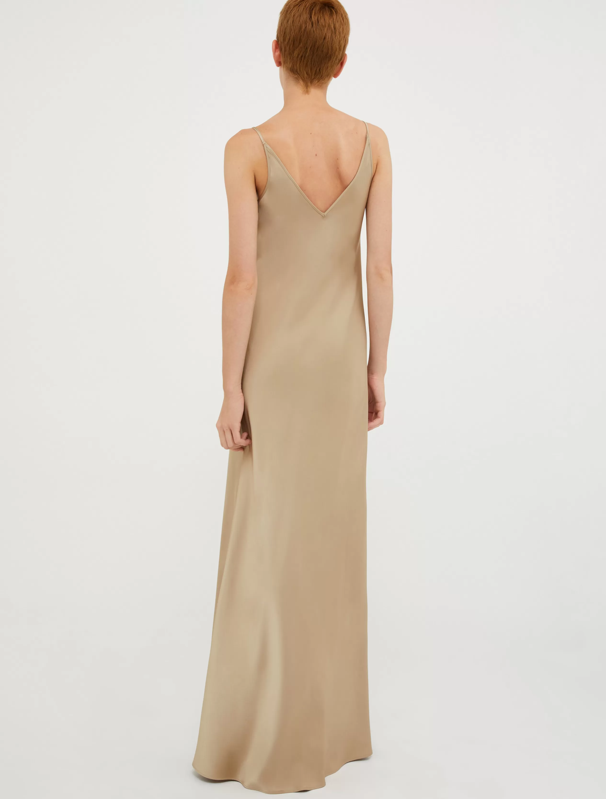 Abiti e Tute<MAX&Co. Maxi slip dress in raso NOCCIOLA