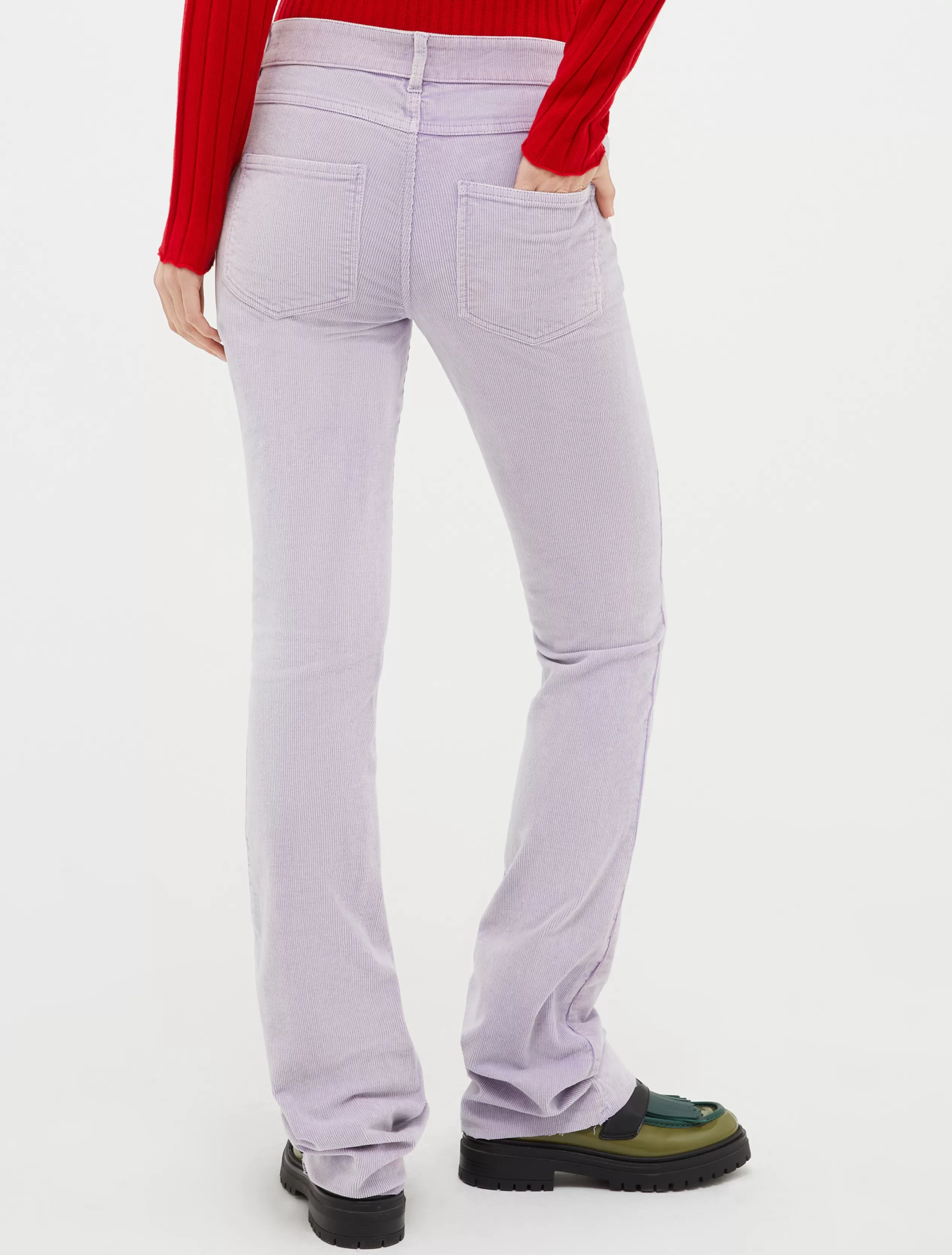 Pantaloni | Tailleur<MAX&Co. Pantaloni bootcut di velluto lilla