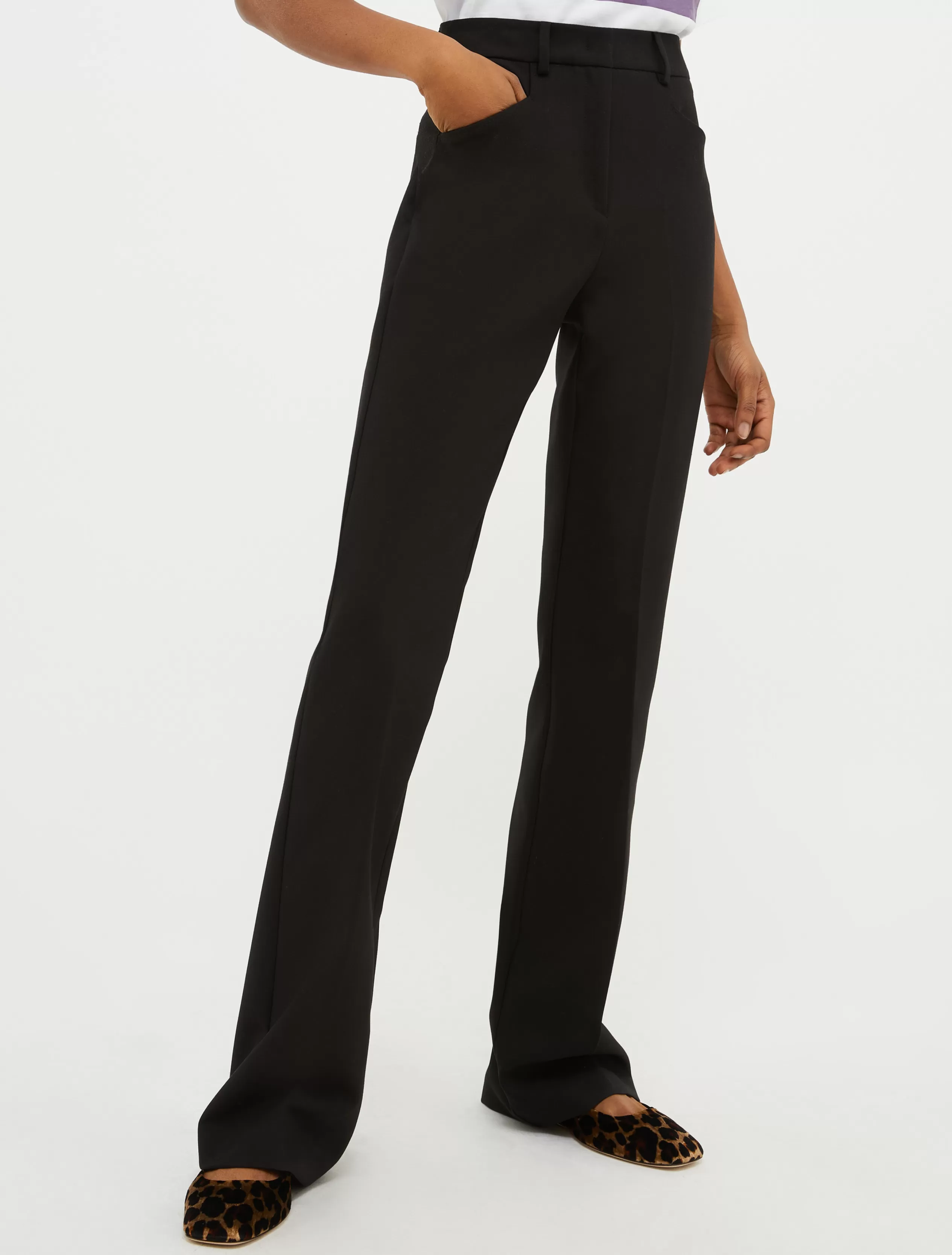 Pantaloni<MAX&Co. Pantaloni bootcut in tela double nero