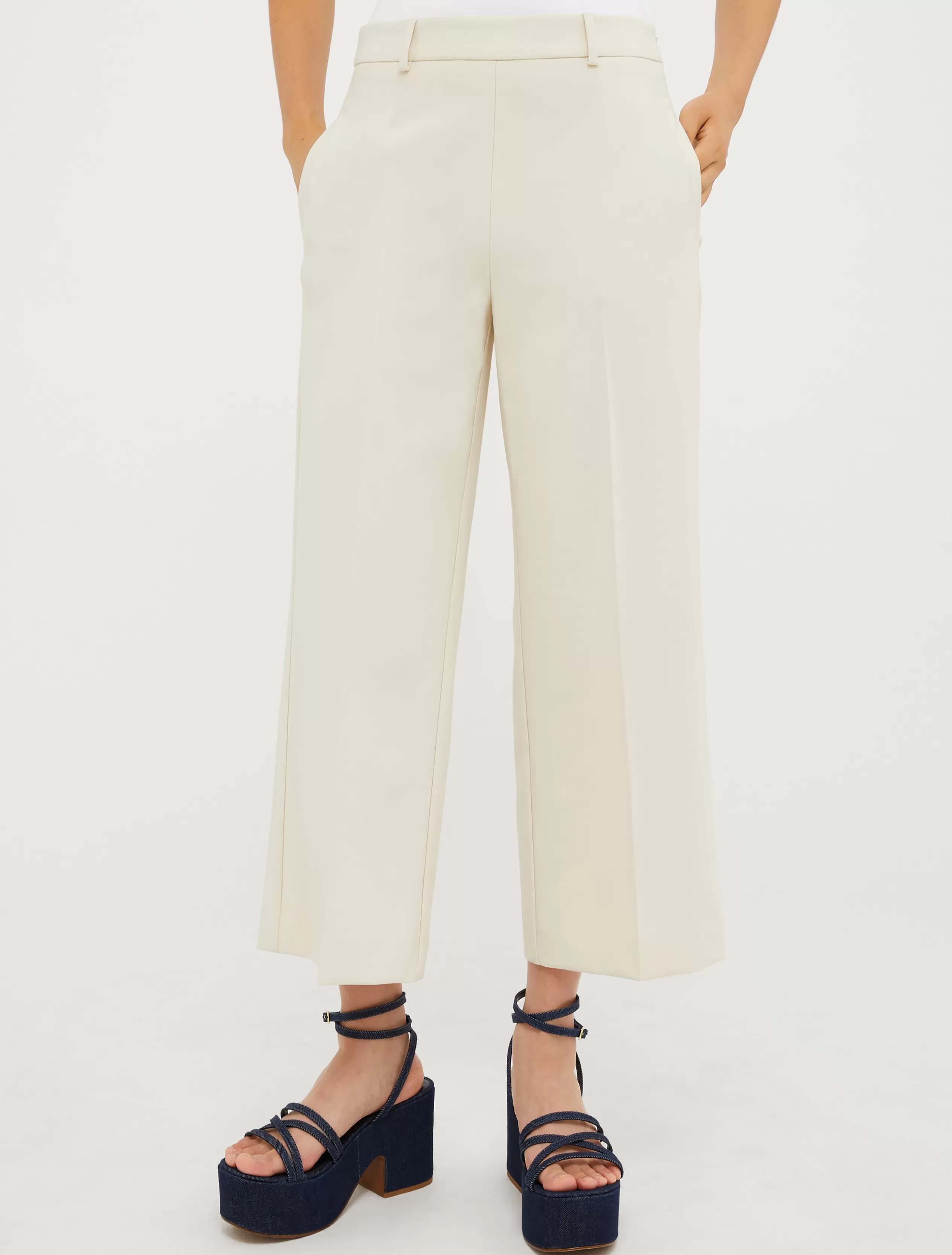 Pantaloni | Tailleur<MAX&Co. Pantaloni cropped morbidi AVORIO