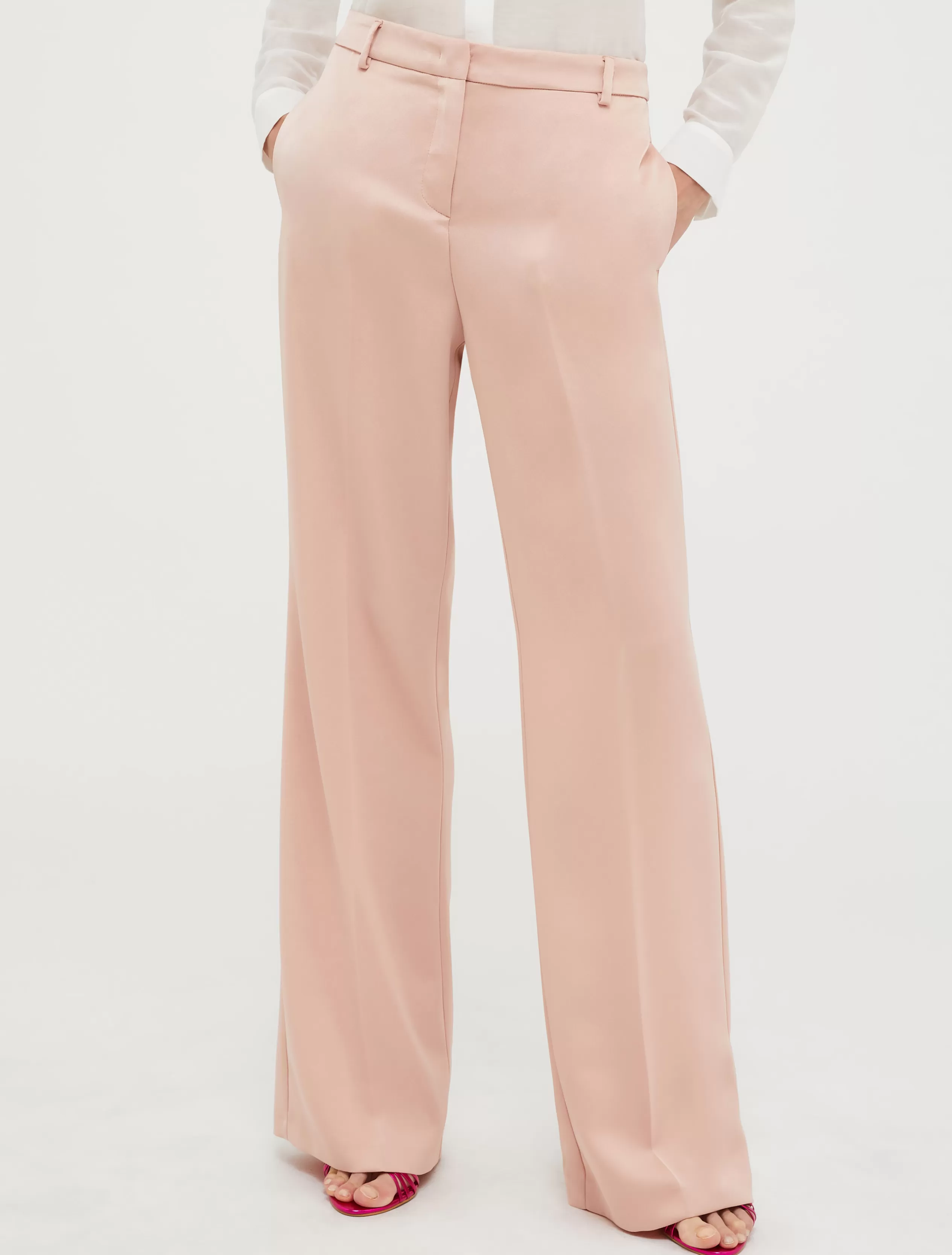 Pantaloni | Tailleur<MAX&Co. Pantaloni in envers satin ROSA ANTICO