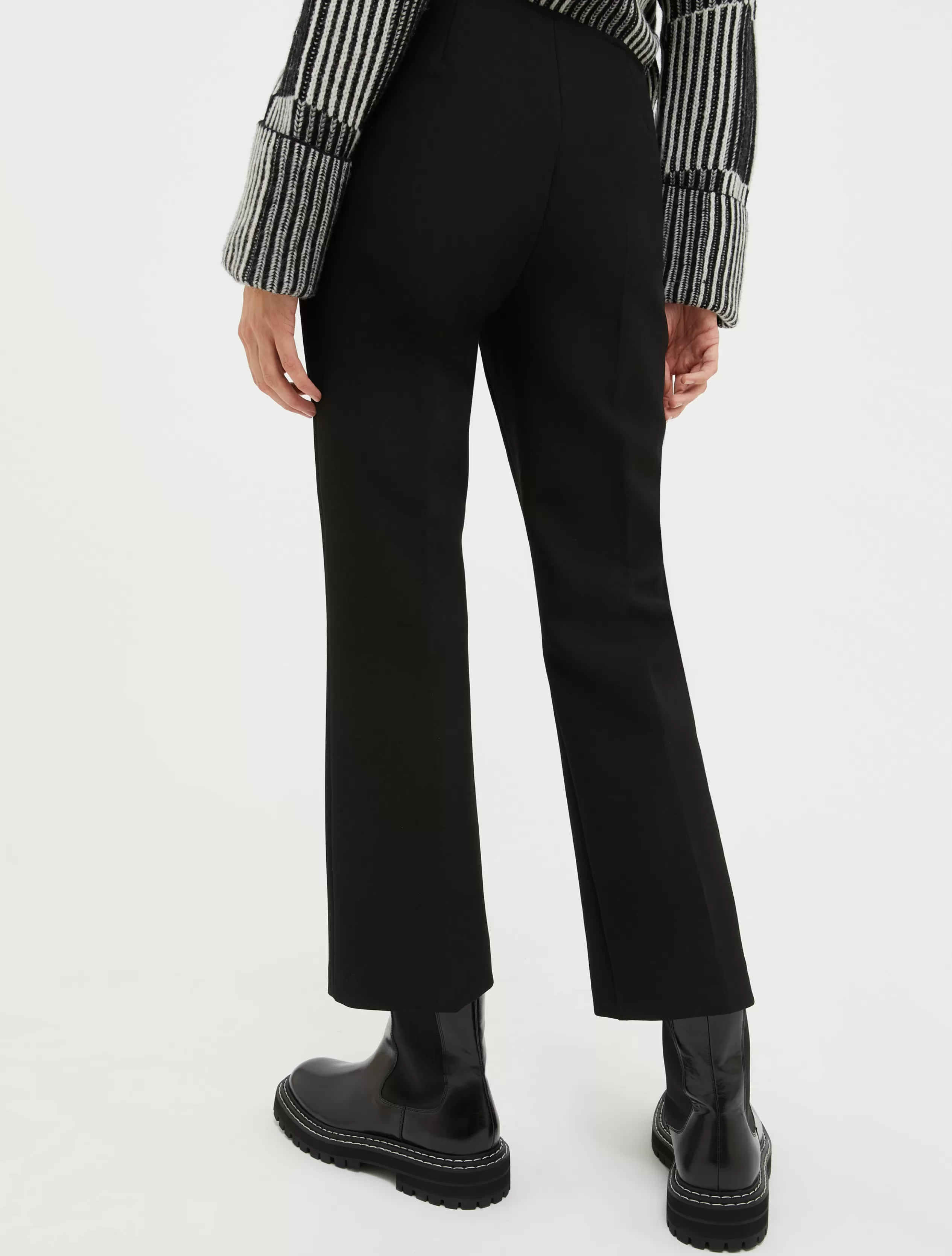 Pantaloni<MAX&Co. Pantaloni kick-flare in tessuto double nero